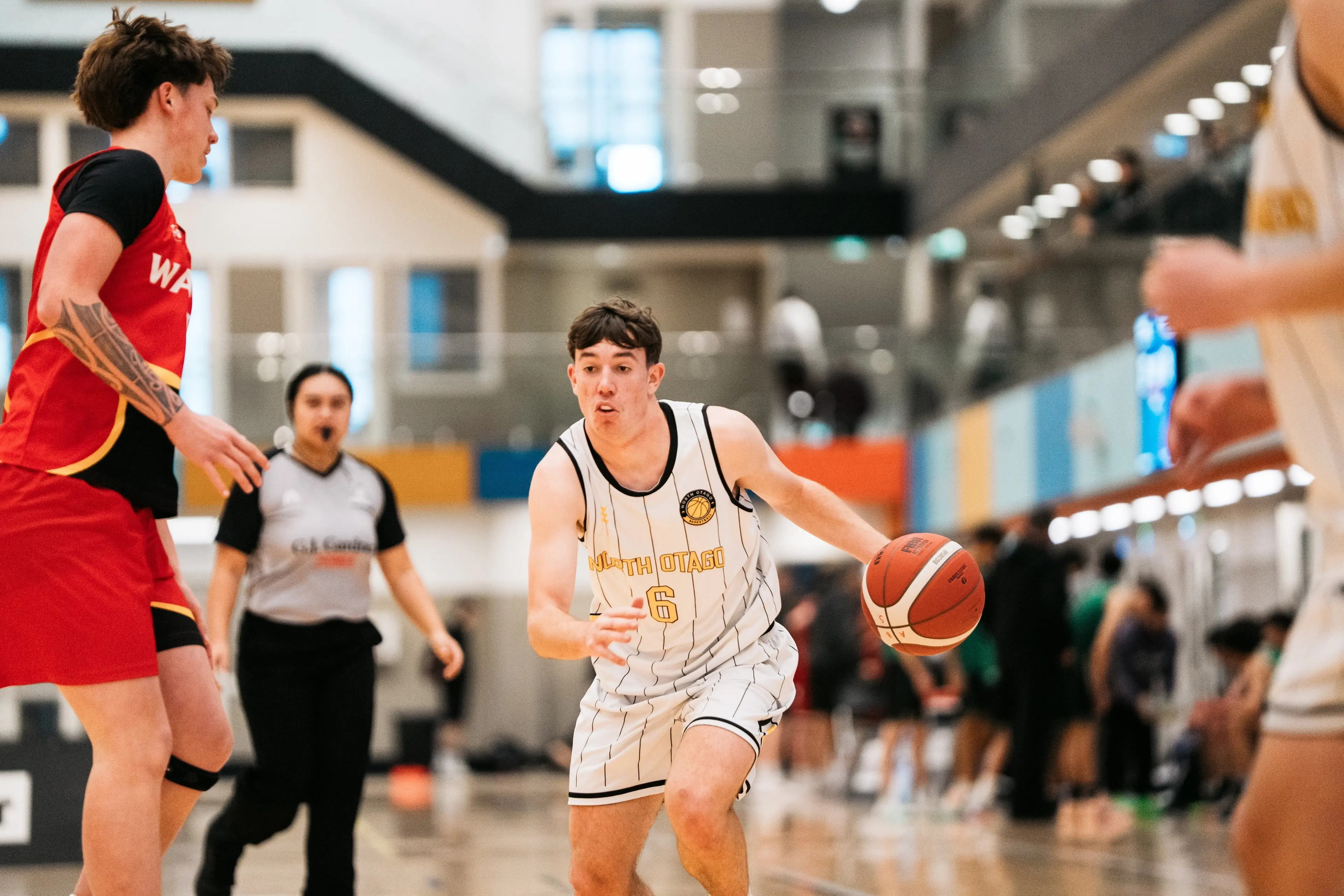 North Otago under-18 player Chase Kennedy looks to attack the hoop during the Basketball New Zealand Under-18 Nationals in Auckland earlier this month. Photo: Seth Siope