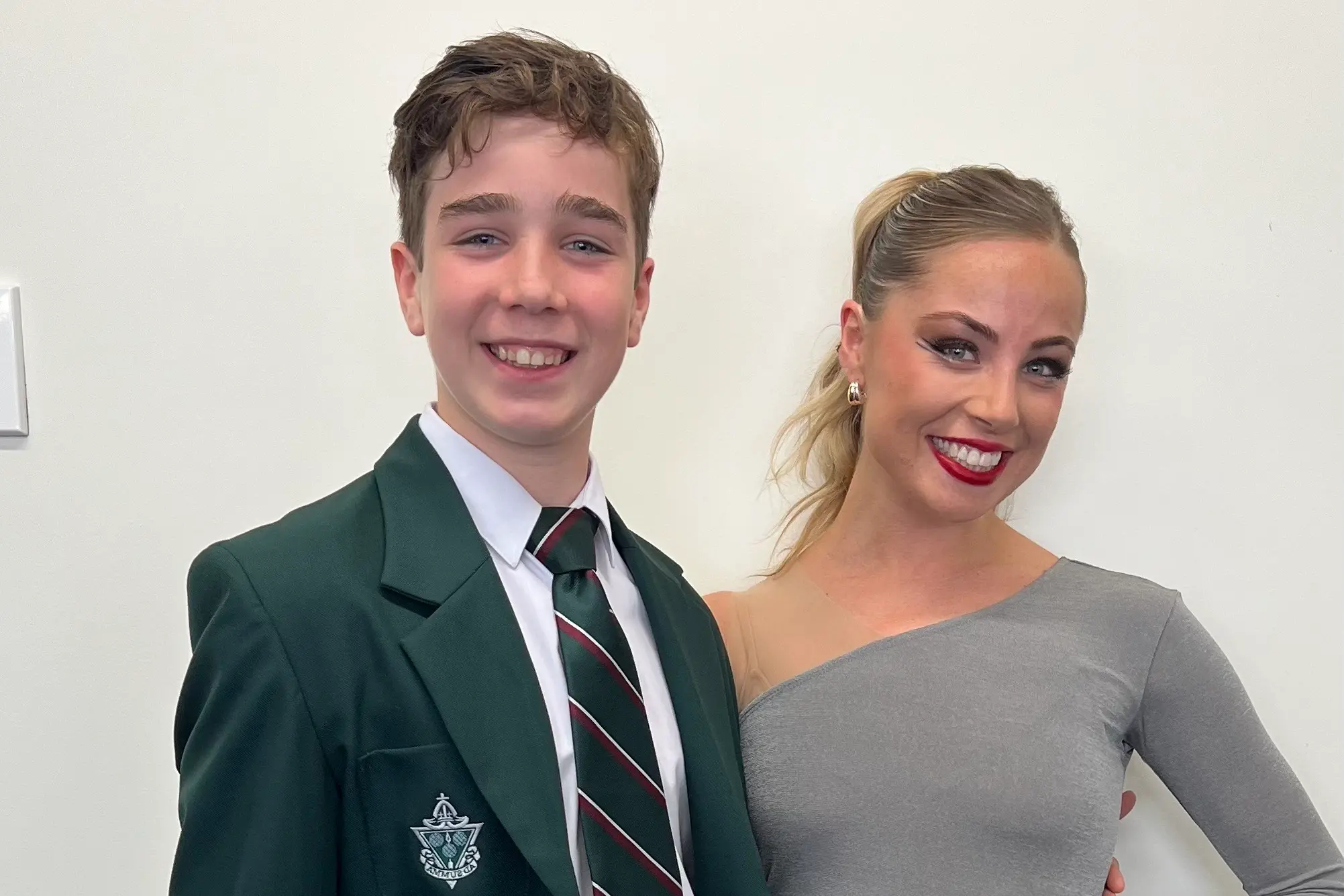 Invercargill dancer Liam Templeton with Royal New Zealand Ballet dancer and La Muse alumni Breyah Takitimu. Photo: SUPPLIED