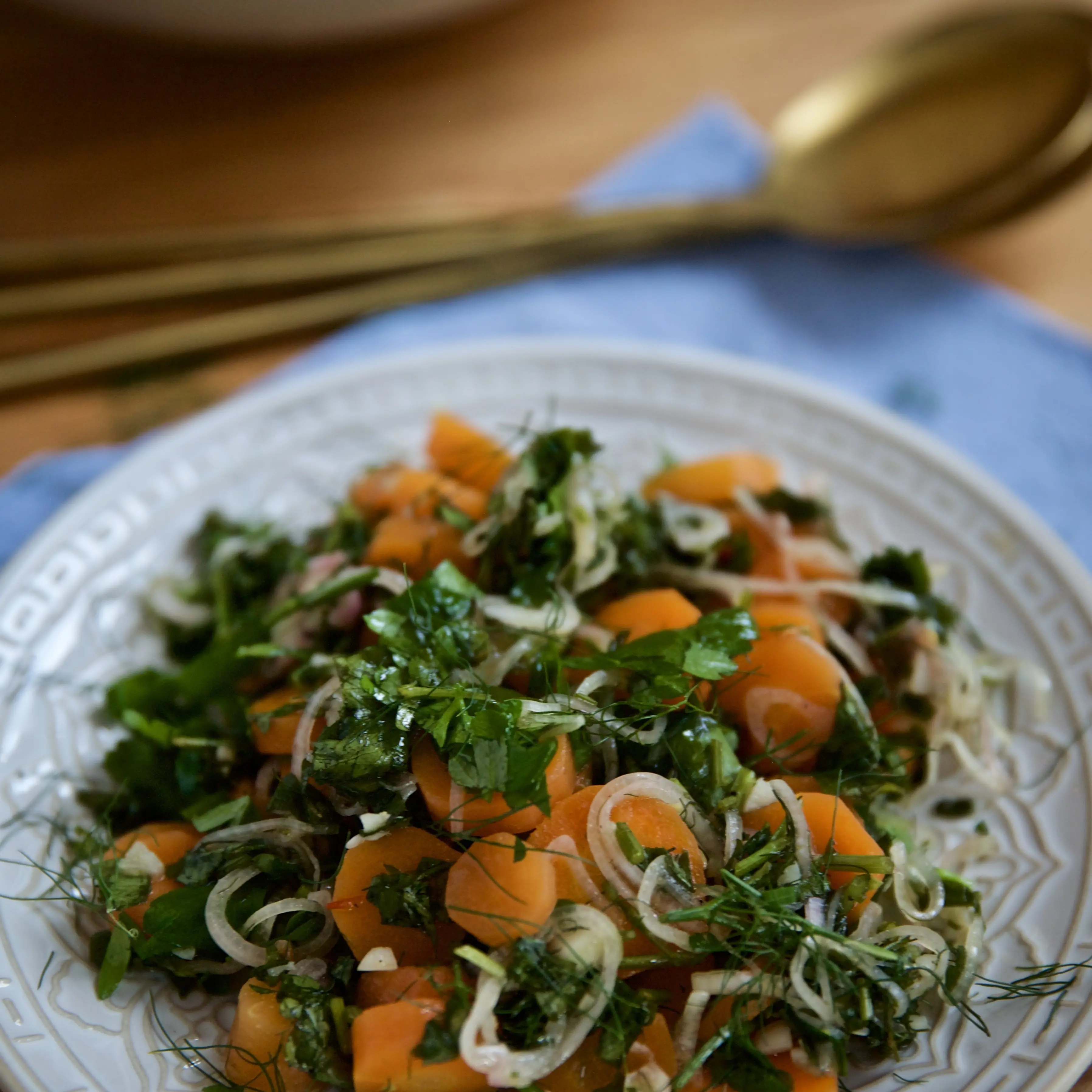 Moroccan-inspired carrot salad