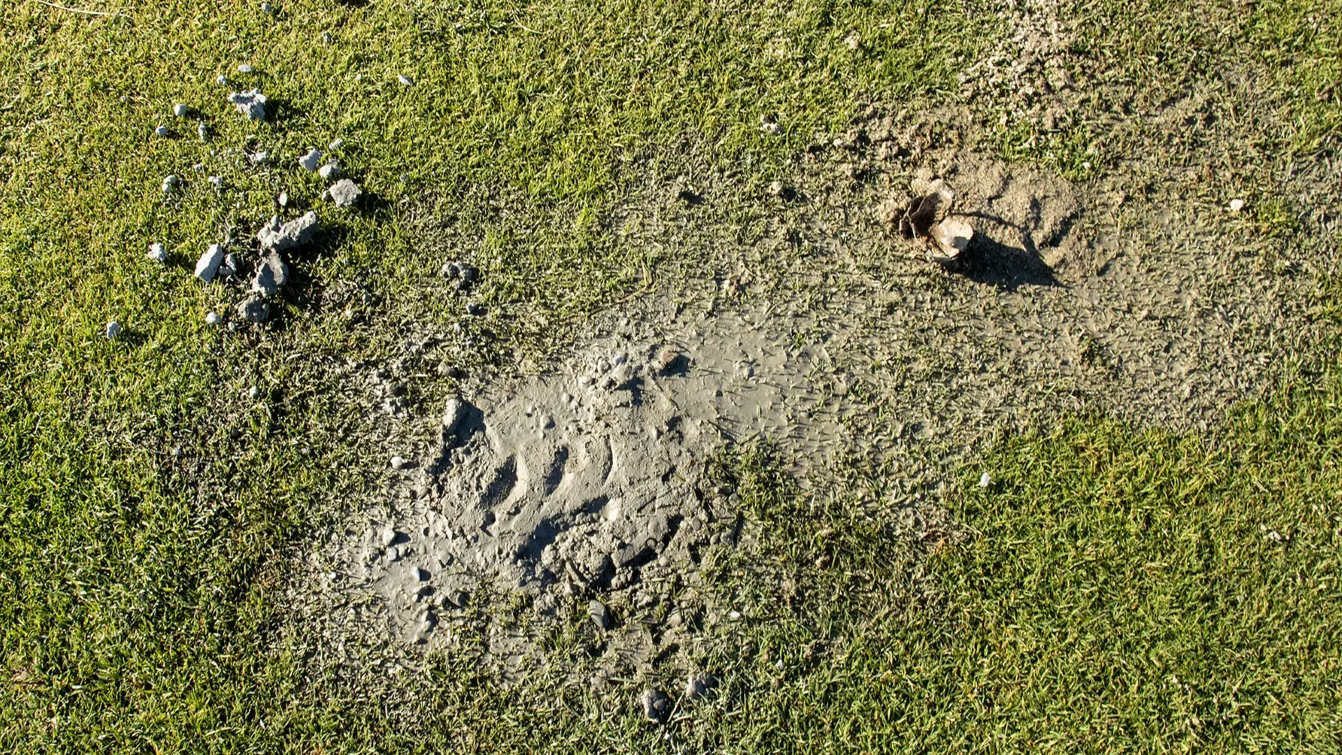 Pegasus golf course holes filled with concrete