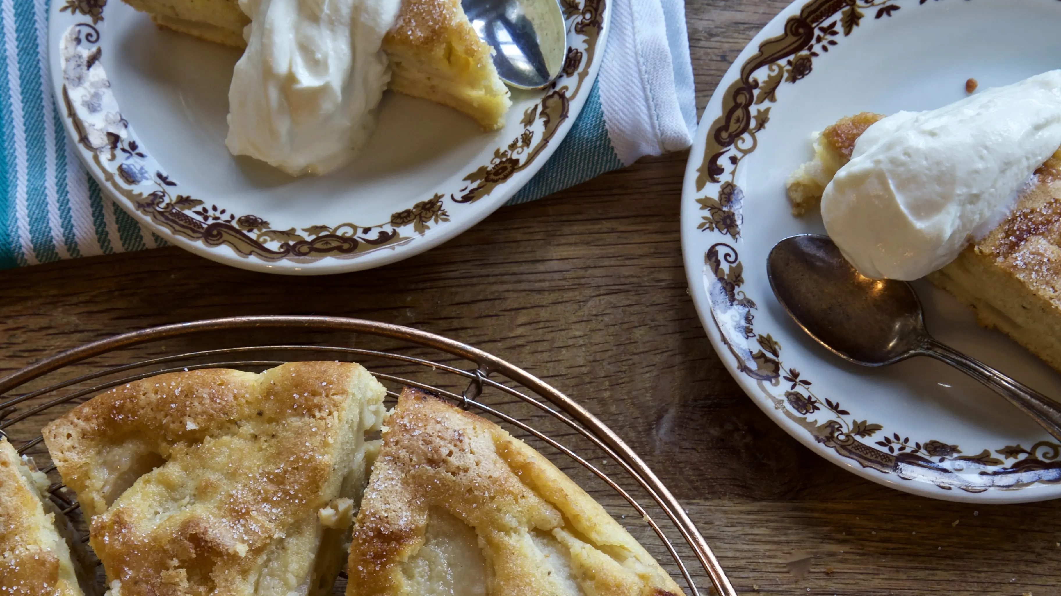 Brown butter pear cake
