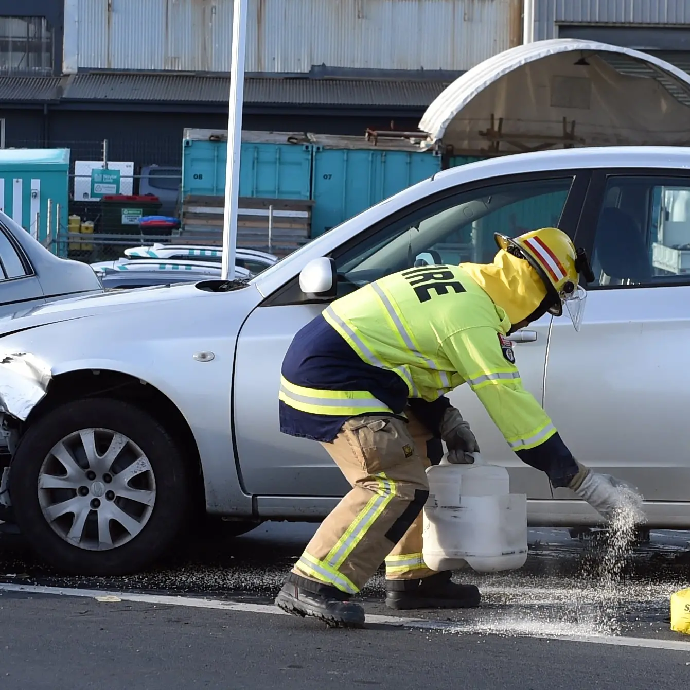 One treated after harbourside prang