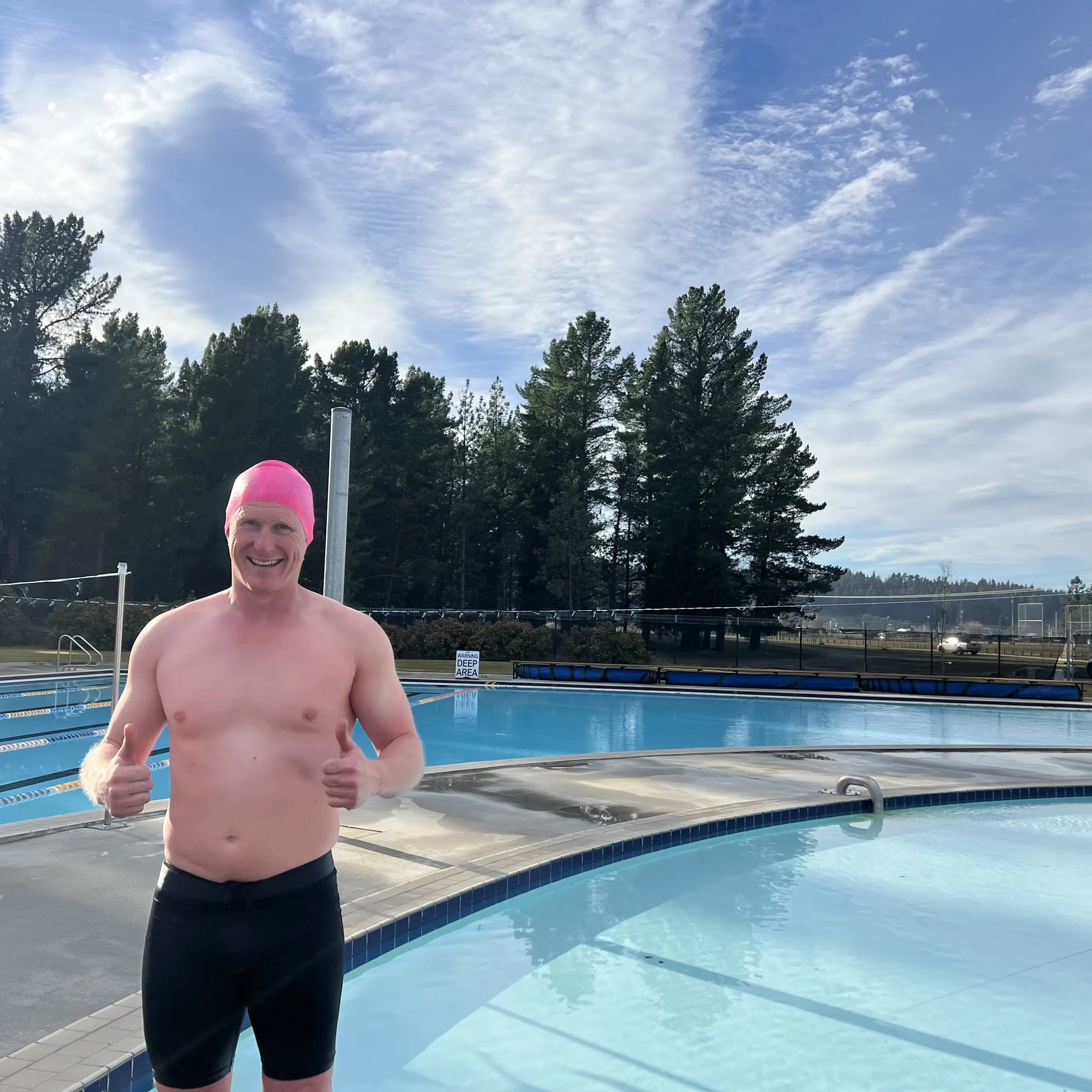 Swimmers’ spirits high despite cold