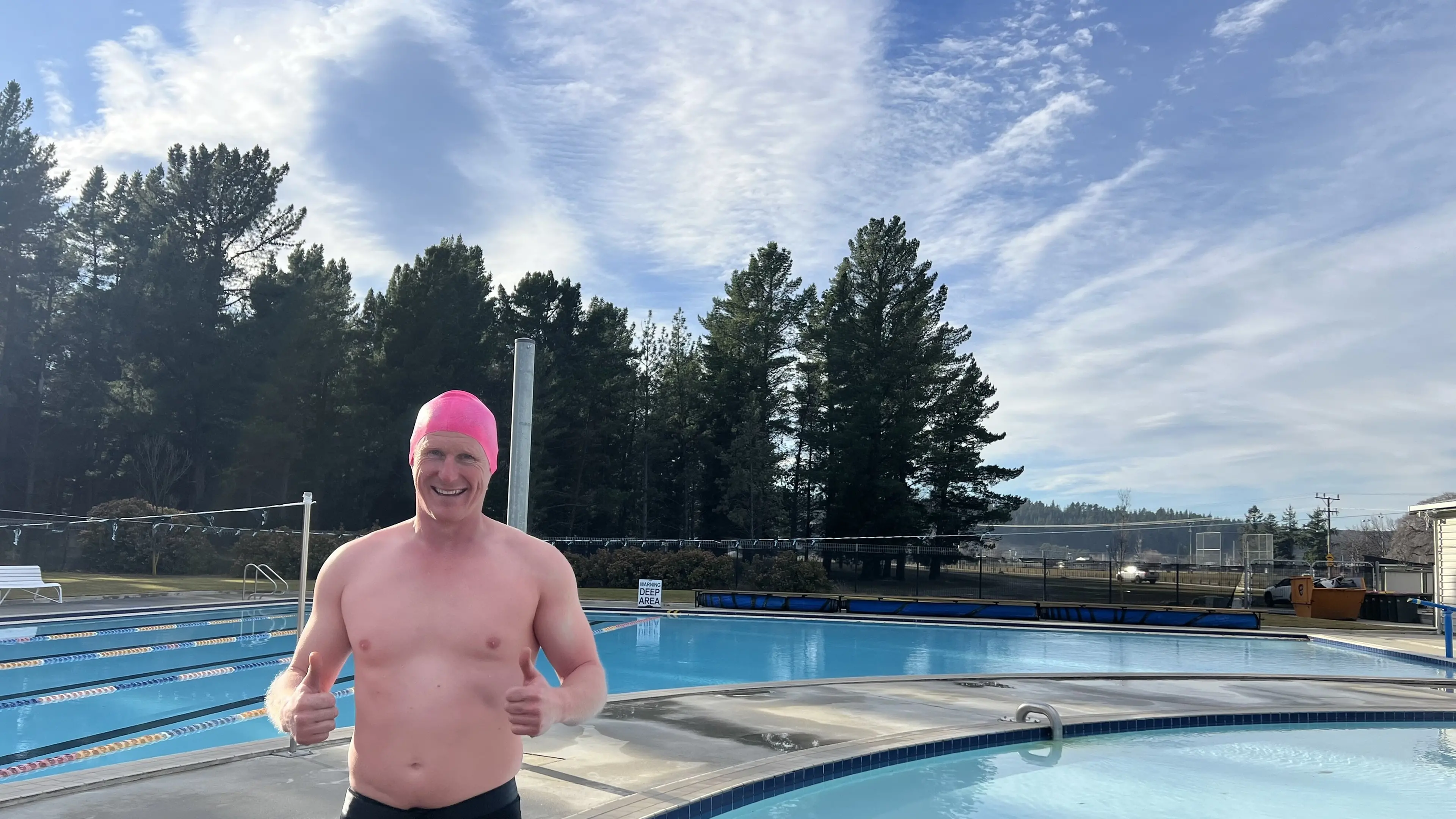 Swimmers’ spirits high despite cold