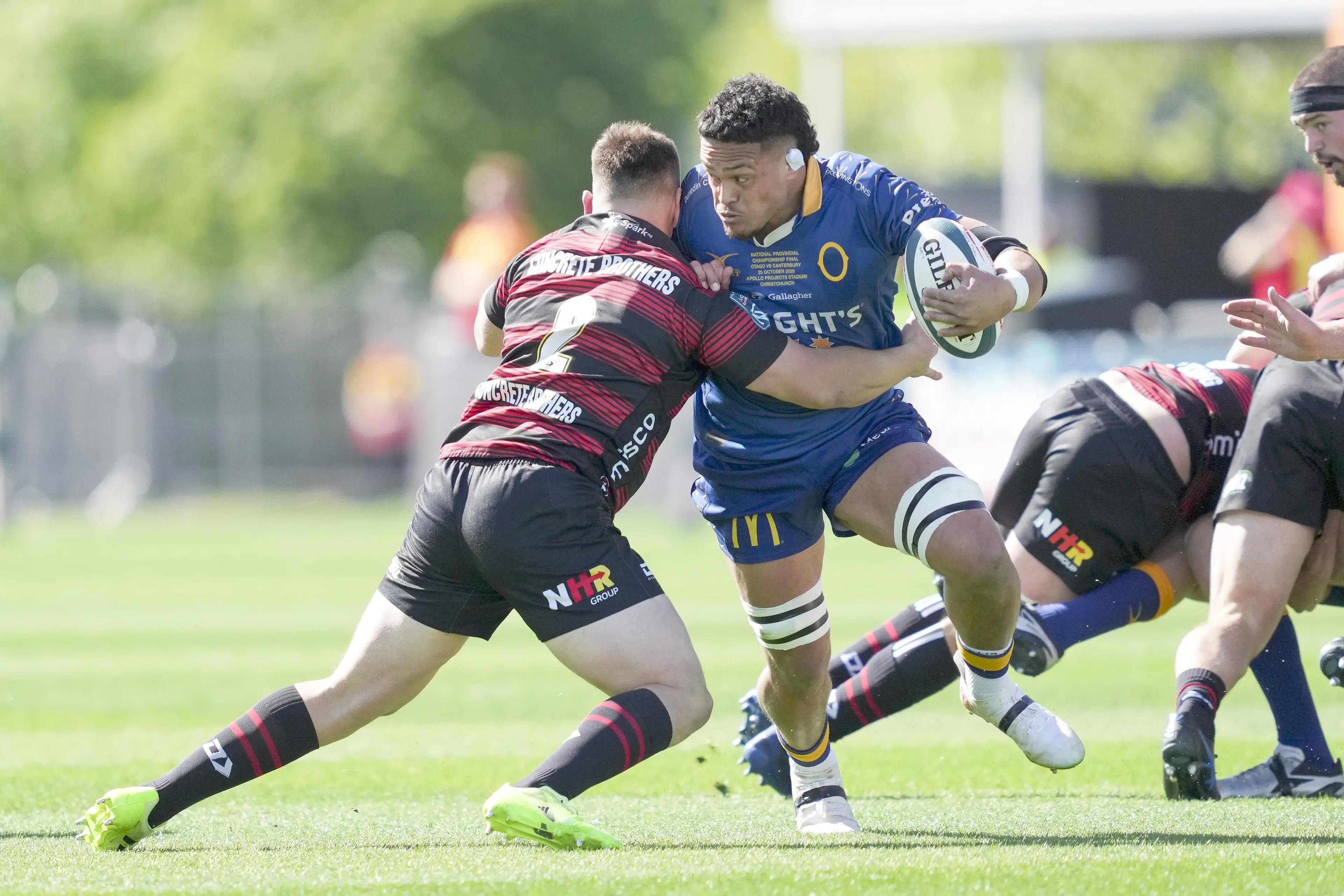 No 8 Christian Lio-Willie in action for Otago. Photo: Michael Thomas