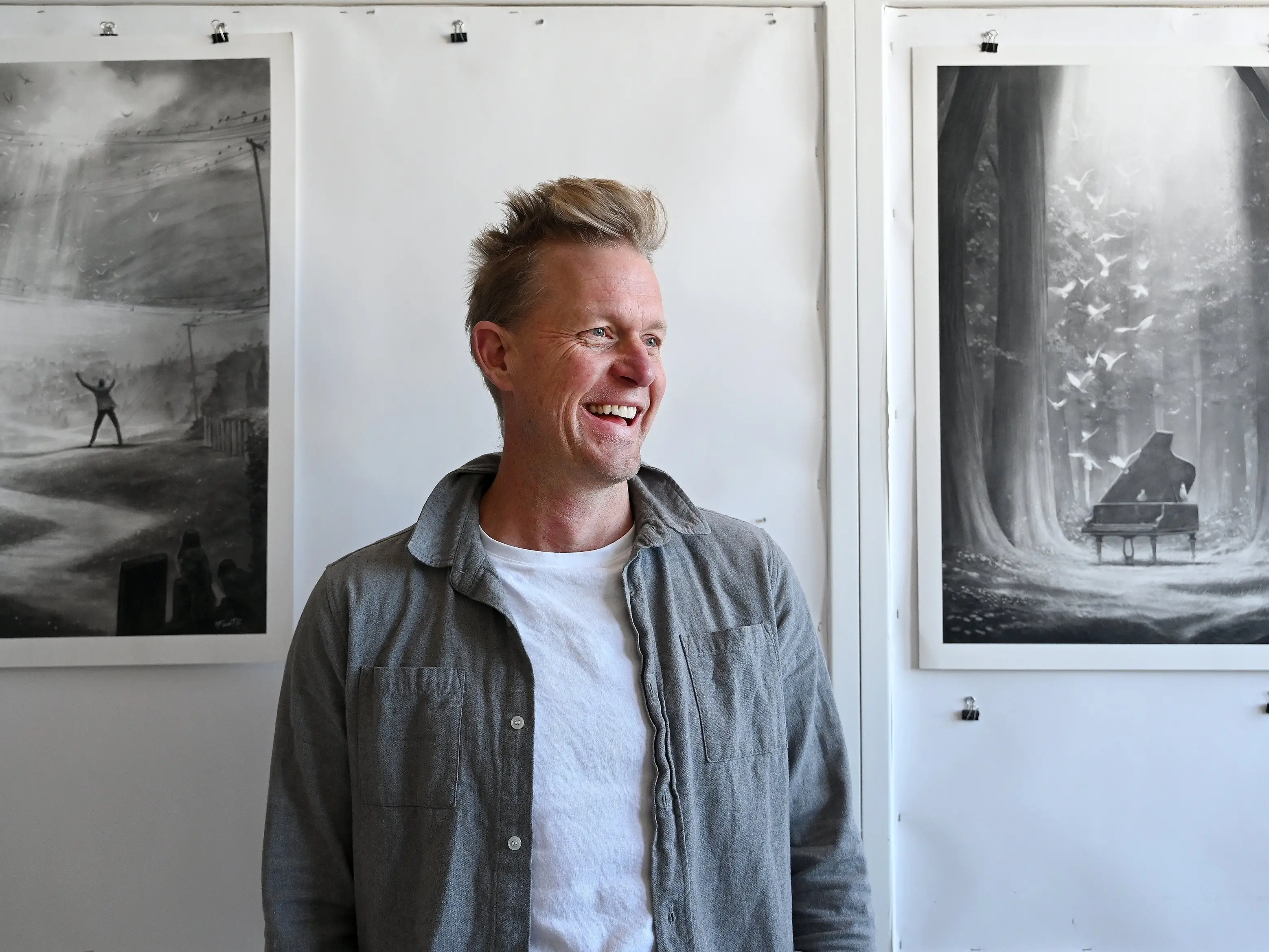 Rob Foote in his Dunedin studio ahead of his show \"Vestigium\" at the Artists Room. Photo: Craig Baxter