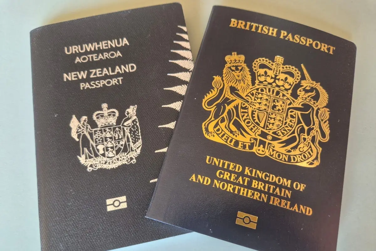 A New Zealand and British Passport. Photo: RNZ/Gill Bonnett