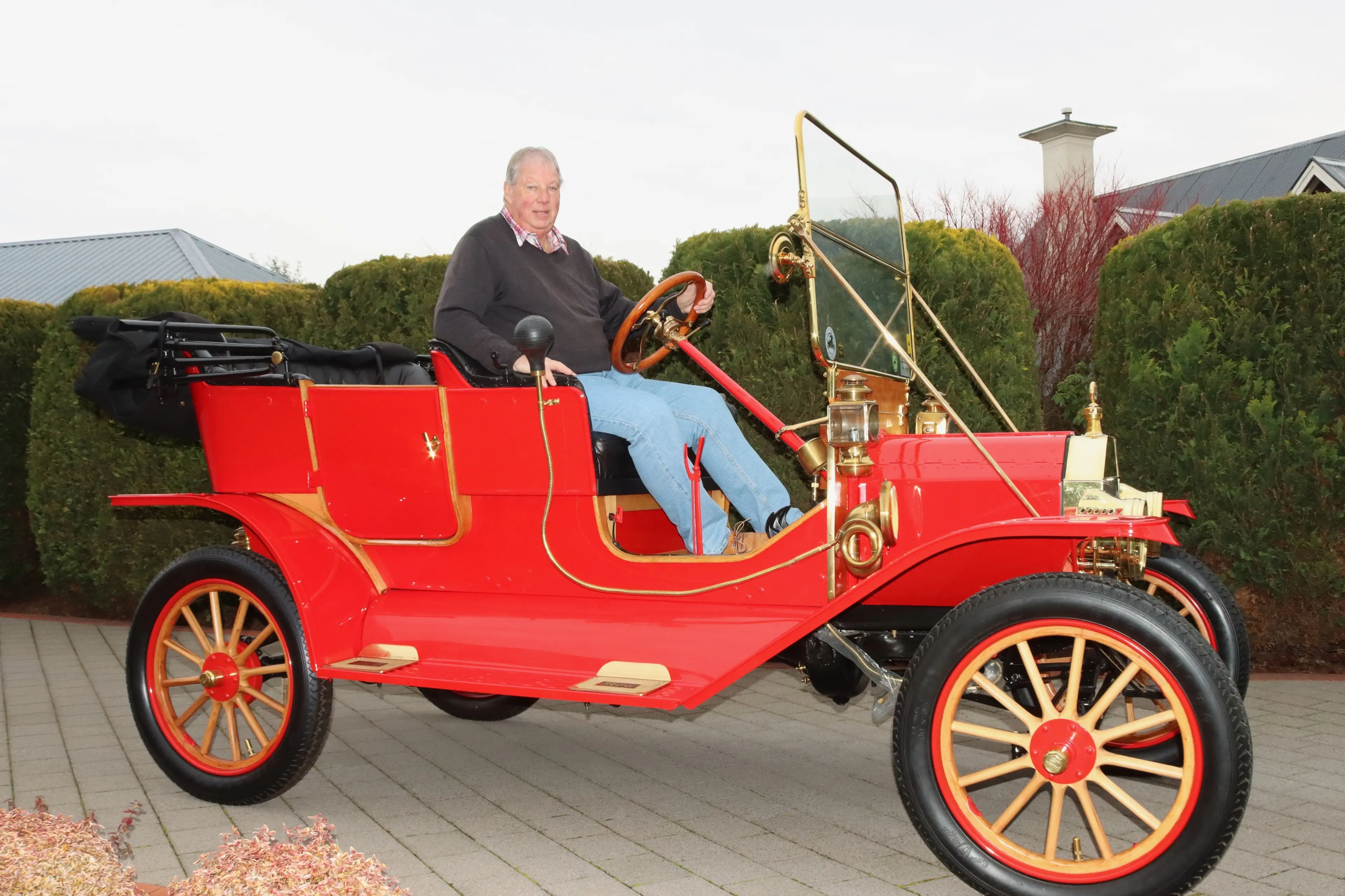 A 1912 Ford Model T owned by David Roff, of Mosgiel, is a combination of original components and authentic replicas. Photo: Sam Henderson