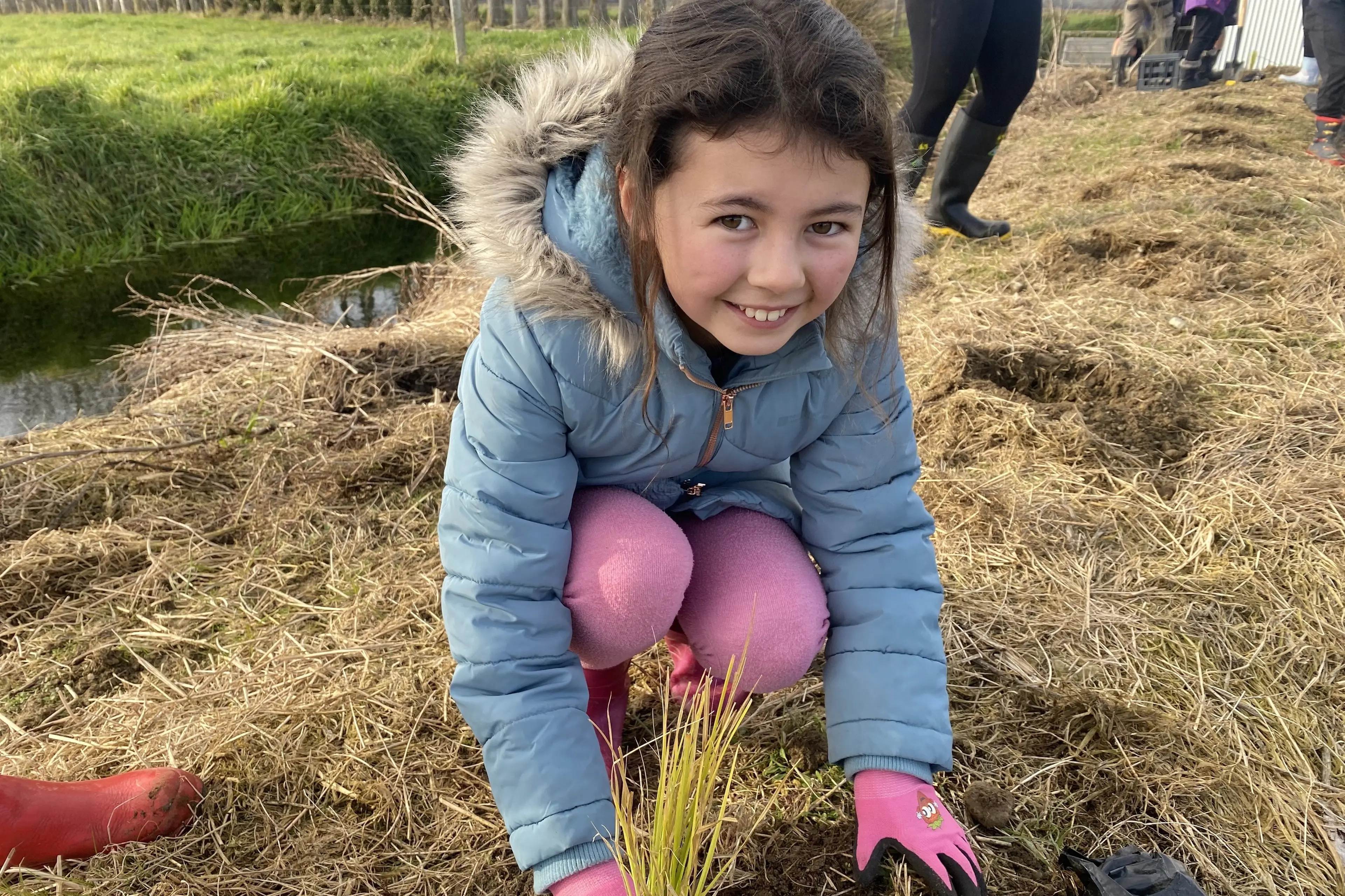 Wren Oishi, 10, is one of Geraldine Primary School\\'s 23 student leaders helping the Trees for Survival project. Photo: Shelley Inon