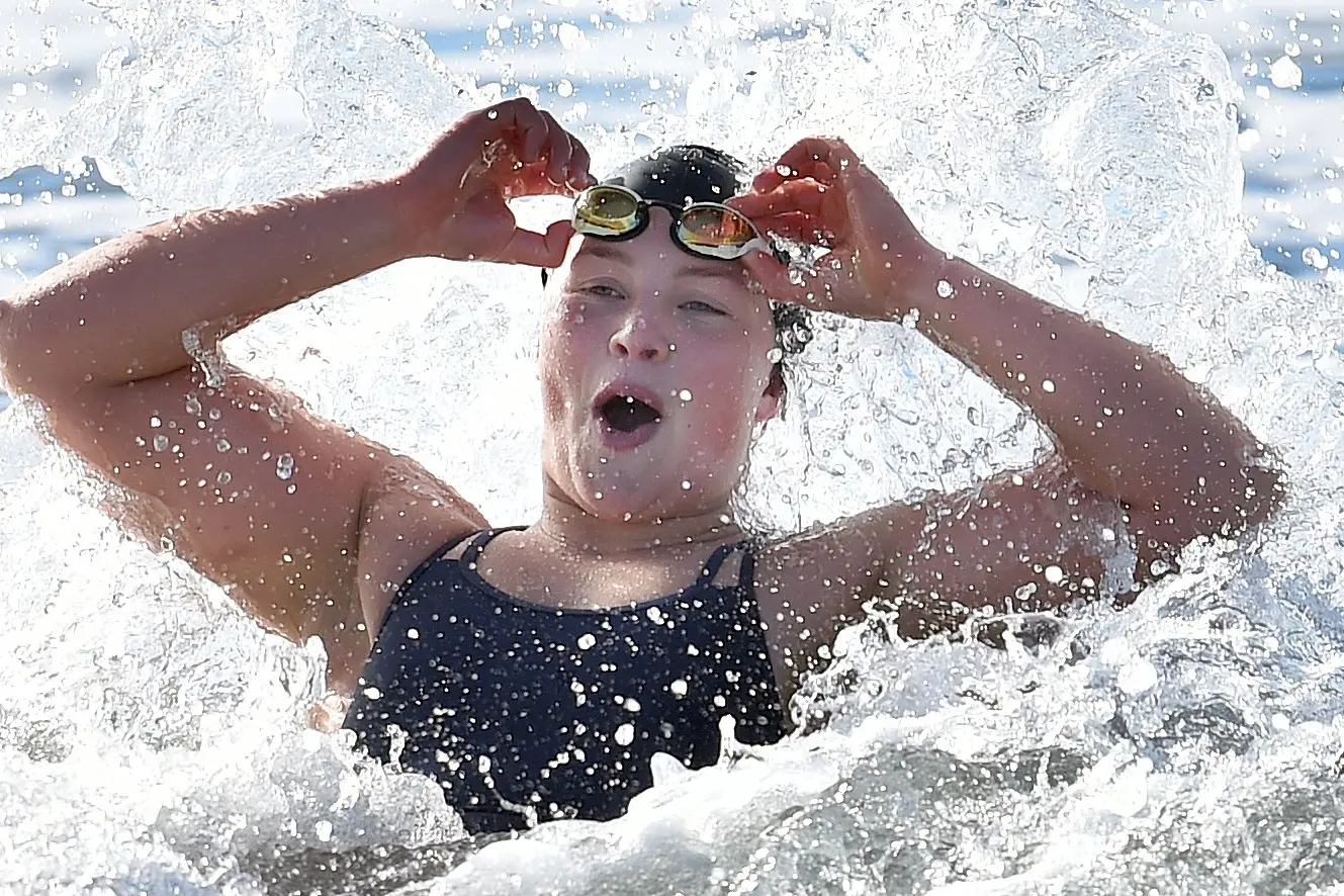 Waitati teenager Jemimah McIlroy spent five days swimming from Glenorchy to Queenstown in the middle of winter. Photo: Peter McIntosh