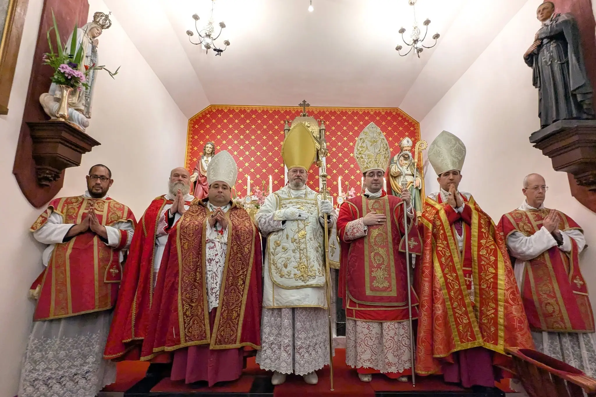 Former Central Otago priest Fr Michael Mary, also known as Greg Sim, was unofficially made a bishop at this ceremony last week that was viewed as \\u201Ca clear break\\u201D from the Catholic Church. Photo: Supplied