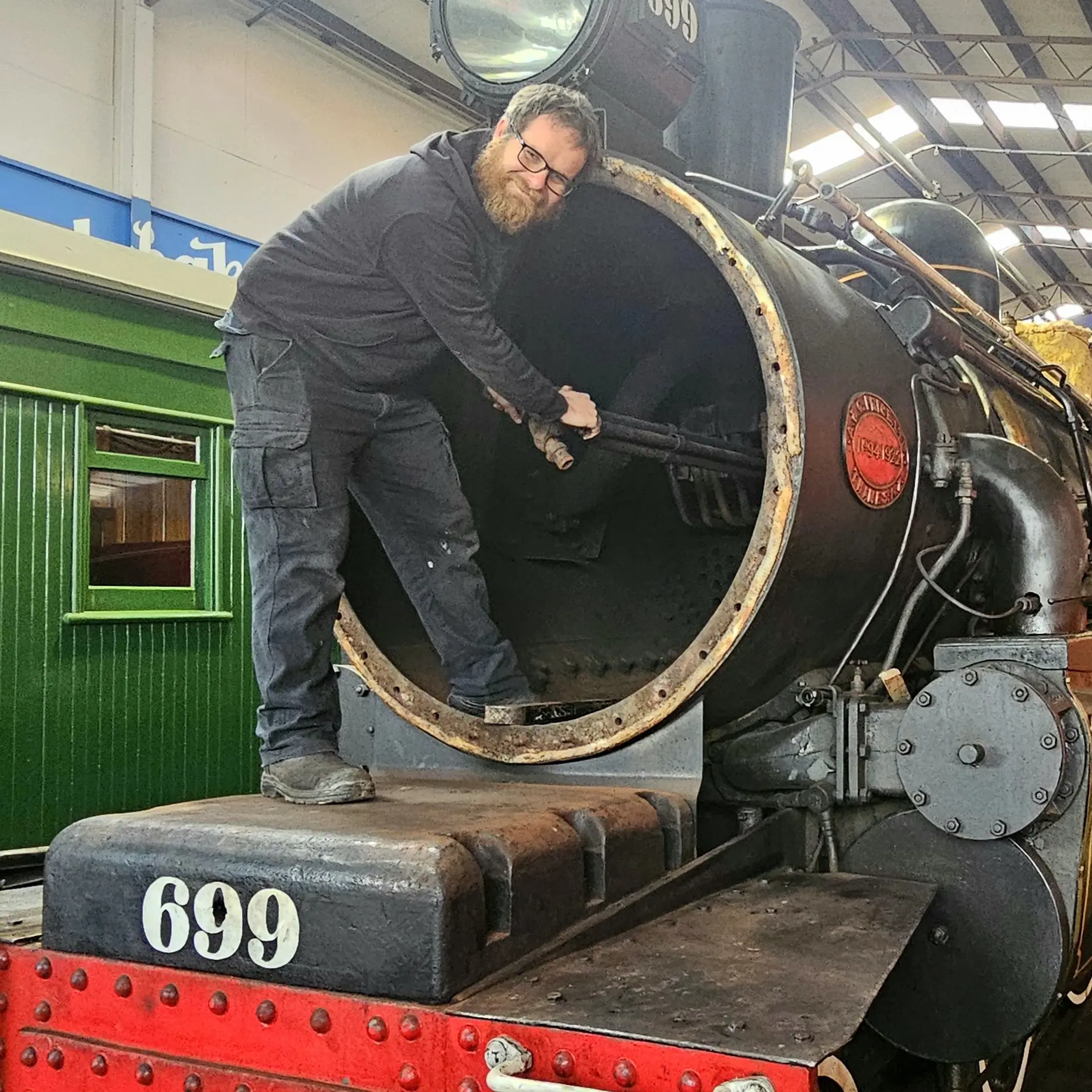 Maintenance and restoration work at Pleasant Point Railway on track