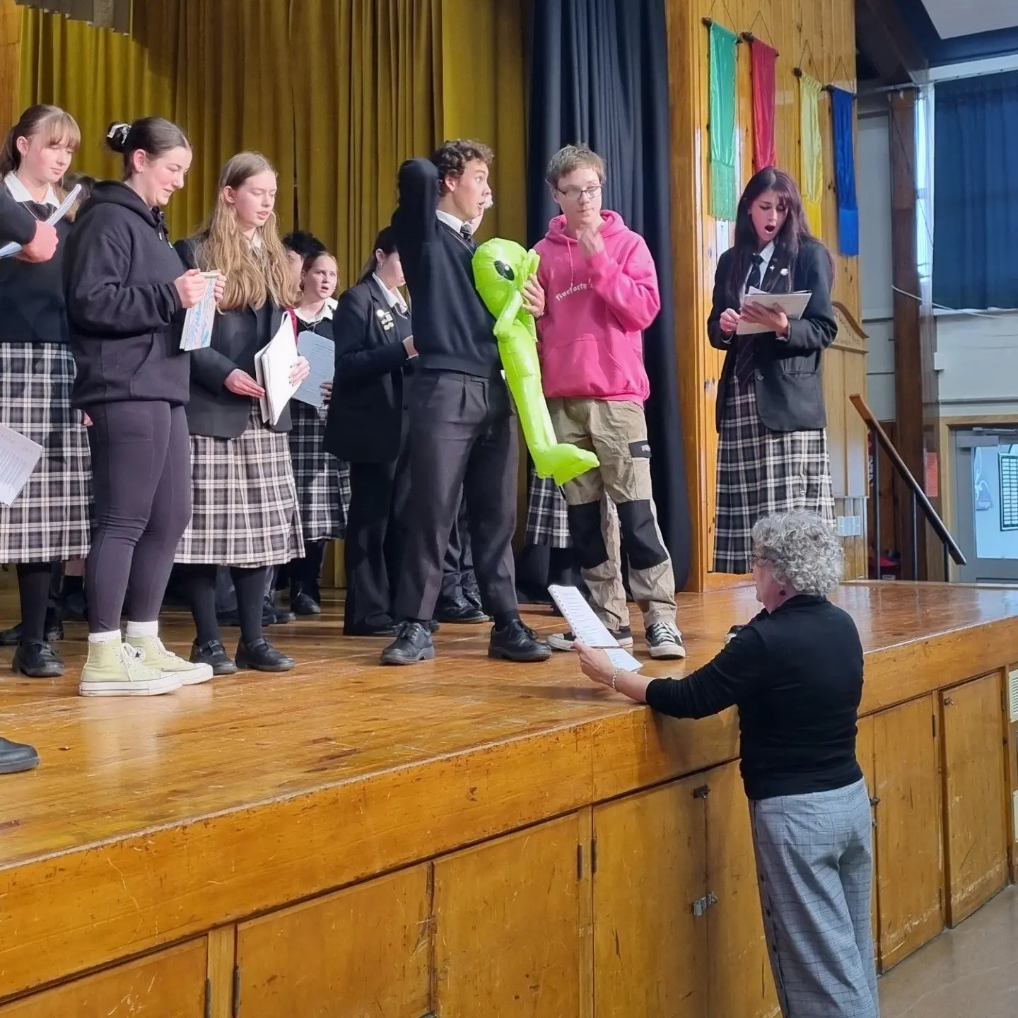 Quirky characters on stage for college production