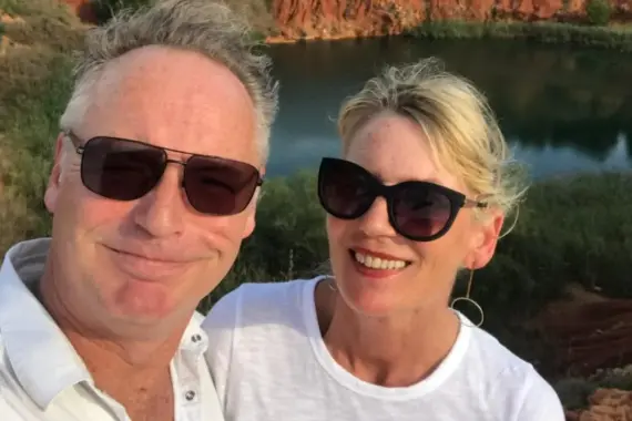 Jeremy Dyer and Clare Neville-Dyer met while working at a South Melbourne restaurant 35 years ago. Photo: Supplied