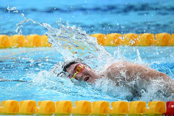 Erika Fairweather in action in the pool at the Commonwealth Games in Glasgow. Photo: Getty Images