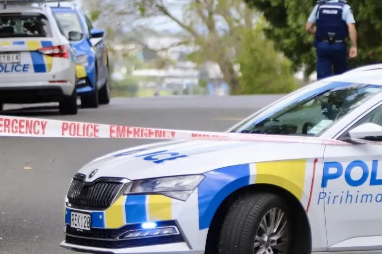 Police at the scene on Auckland\\'s North Shore. Photo: RNZ