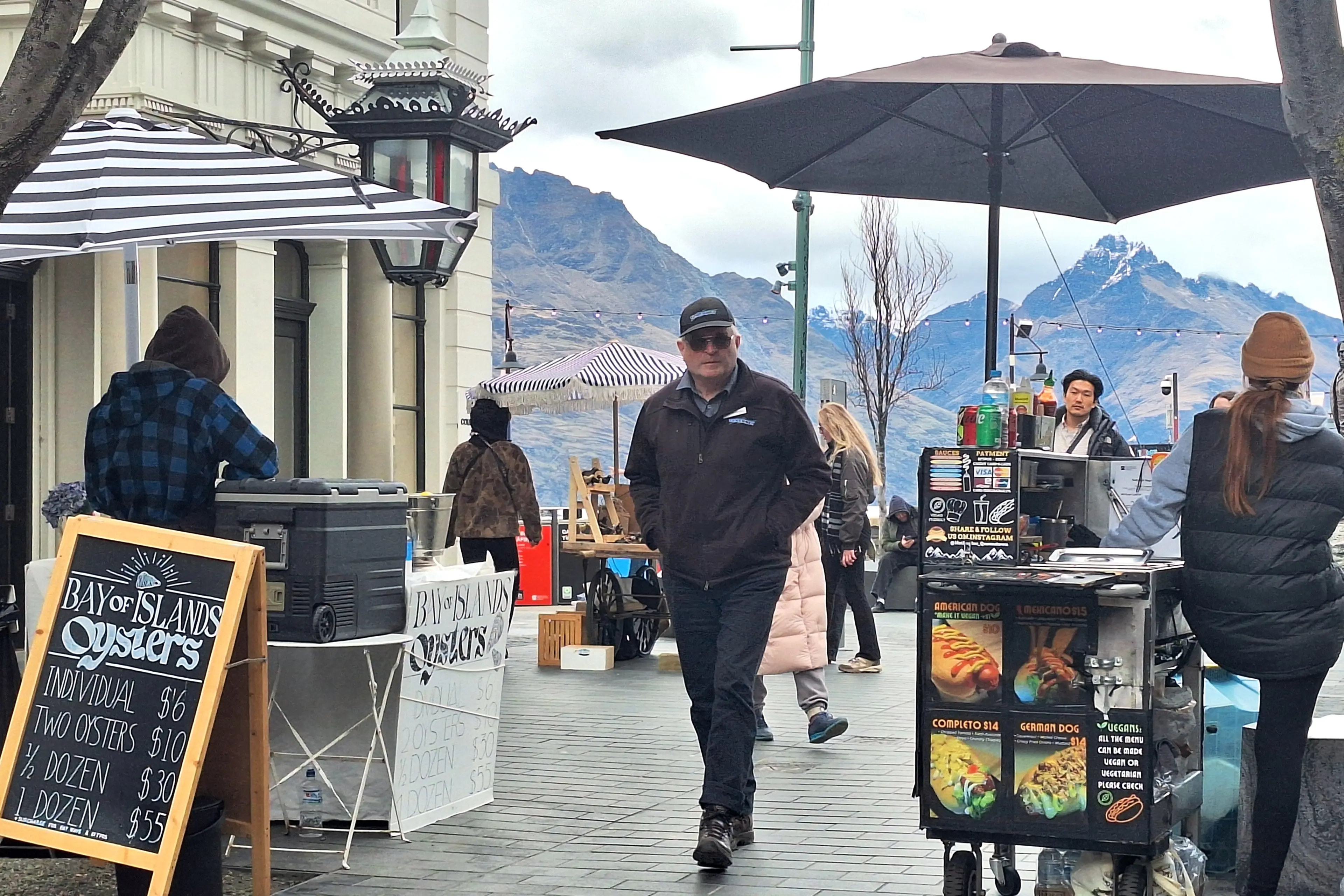 Still on the menu: Food stalls operating in Queenstown Mall on Wednesday.