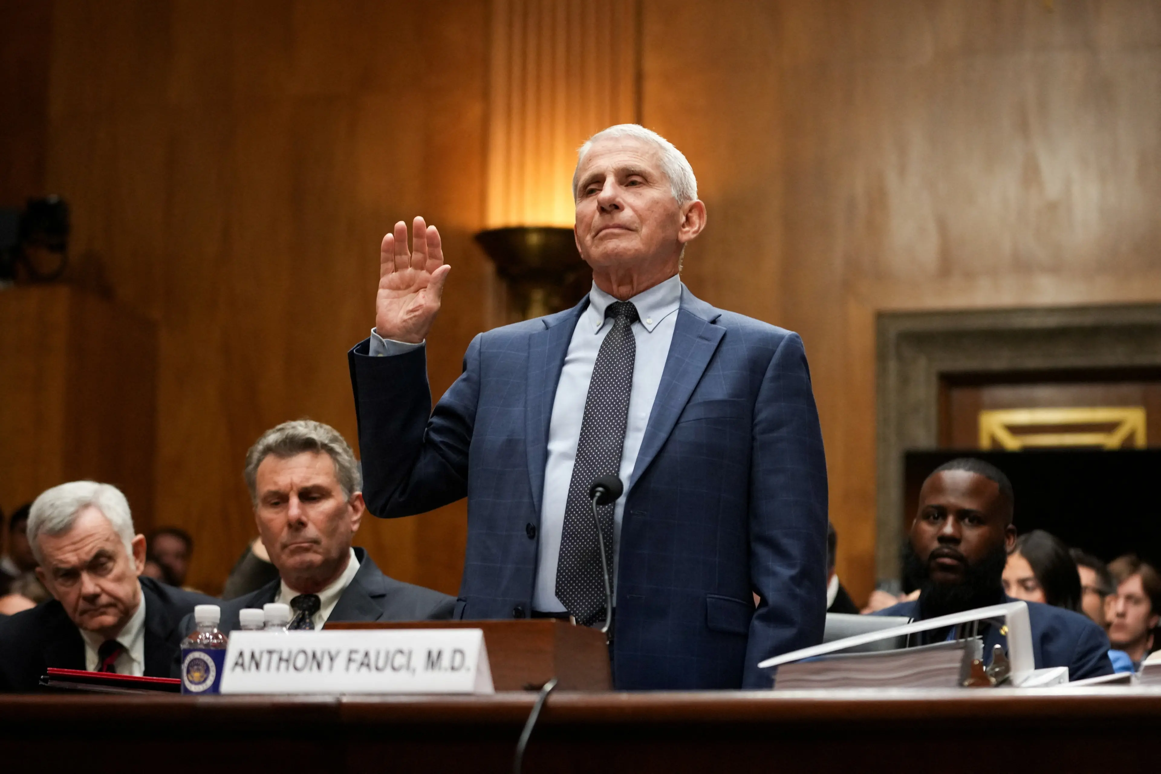 Anthony Fauci attends a US Senate Homeland Security and Governmental Affairs Committee on Capitol Hill in Washington. Photo: Reuters