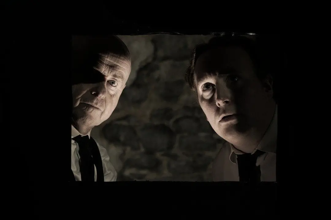 Dunedin actors Brent Caldwell, left, and Dylan Shield, star in Harold Pinter\\'s dark comedy The Dumb Waiter. Photo: \\nAmber Munro