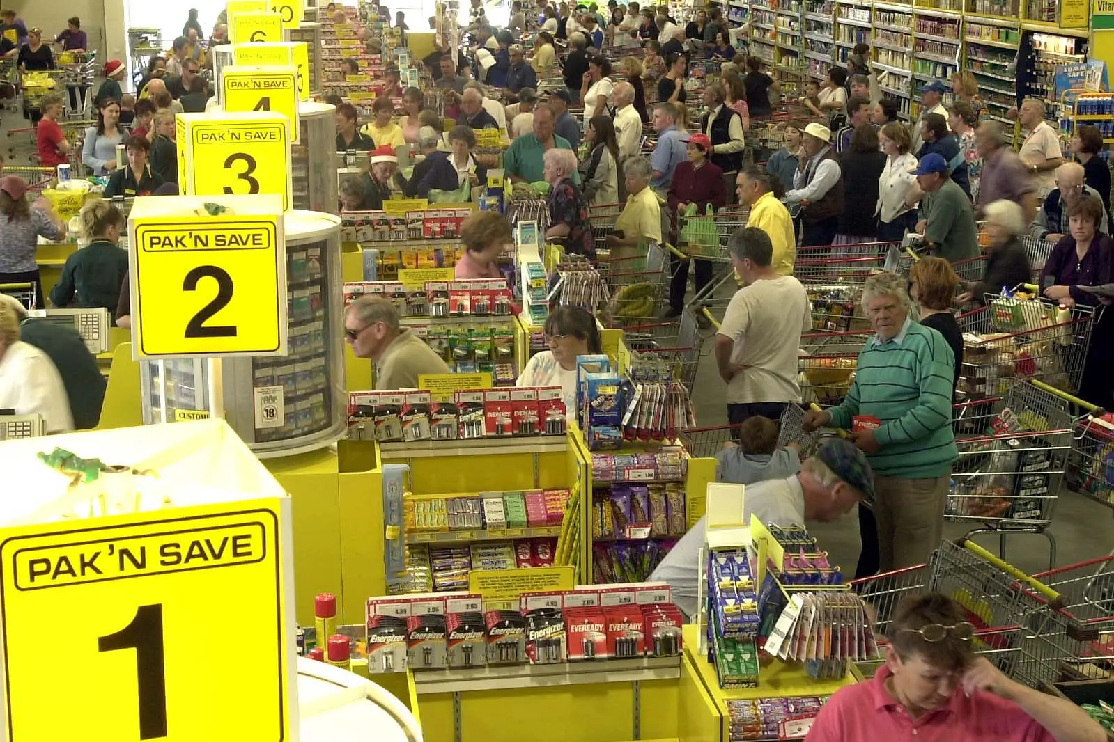 Supermarket shoppers are loading trolleys with budget and value goods as they feel the pinch of household inflation. Photo: Peter McIntosh
