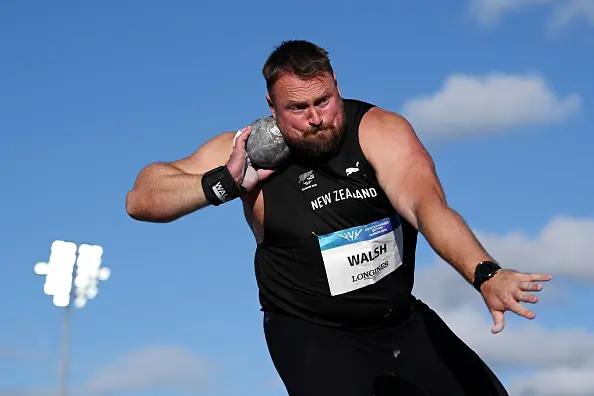 Tom Walsh competes in the men\\'s shot put final. Photo: Getty Images