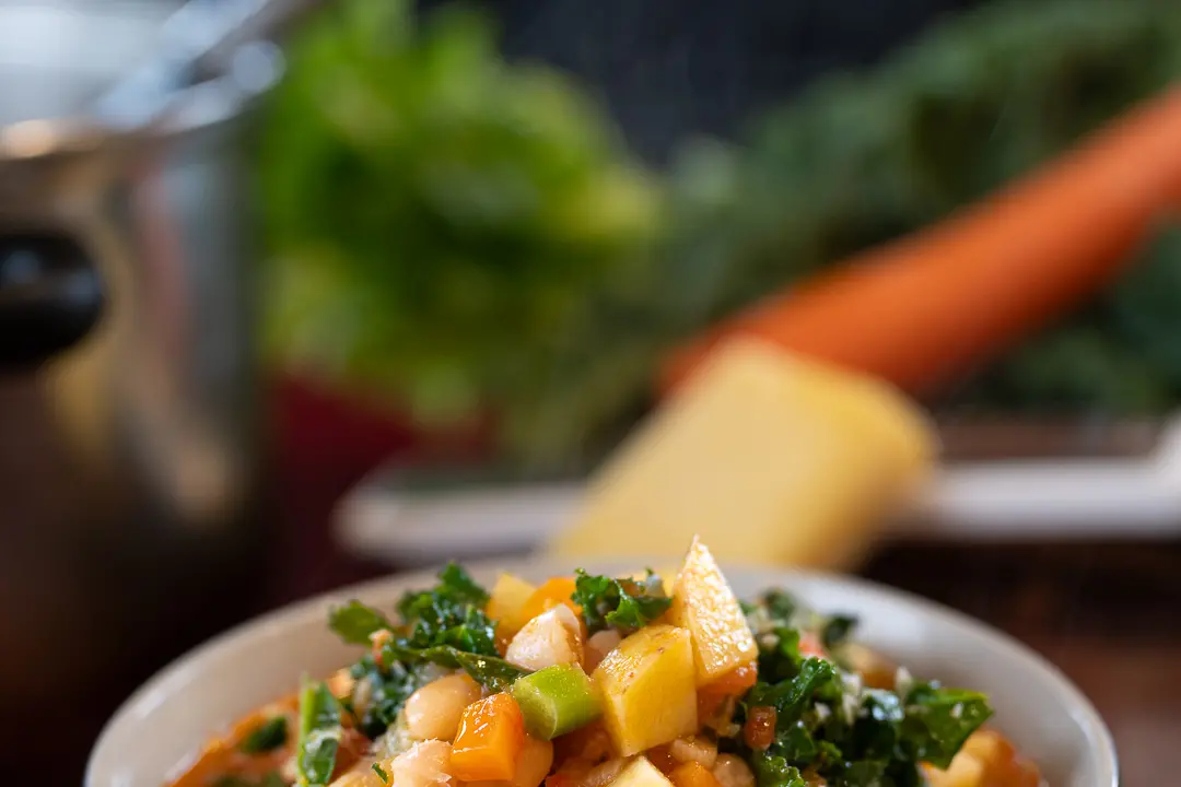 Minestrone soup is an Italian classic that you can make using affordable, seasonal and healthy ingredients. Photo: Supplied