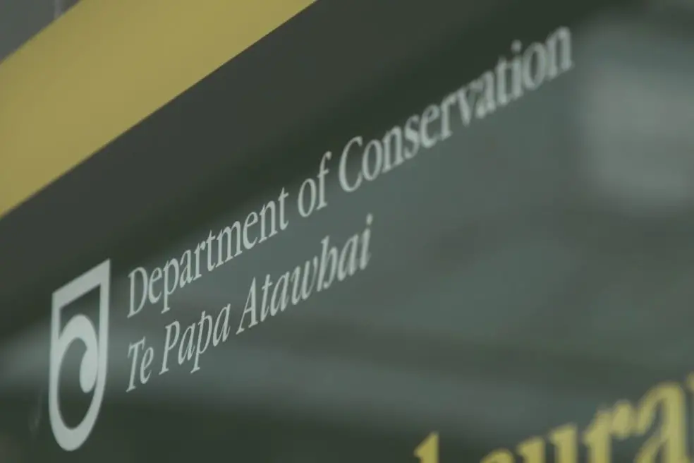 RNZ file photo of Department of Conservation sign