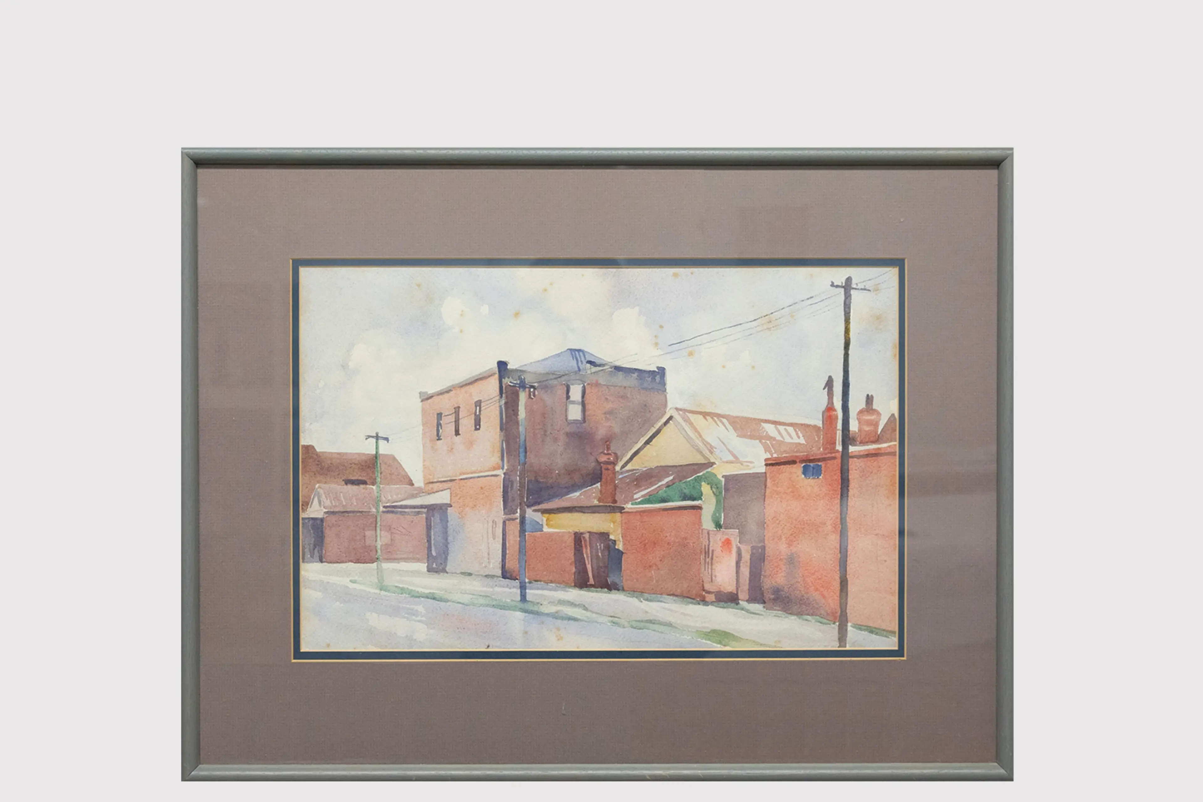 The late Nancy Waller Baxter\\'s watercolour painting on paper titled, A Wet Day, C. 1940 has been gifted to Ashburton District Council. Photo: Supplied