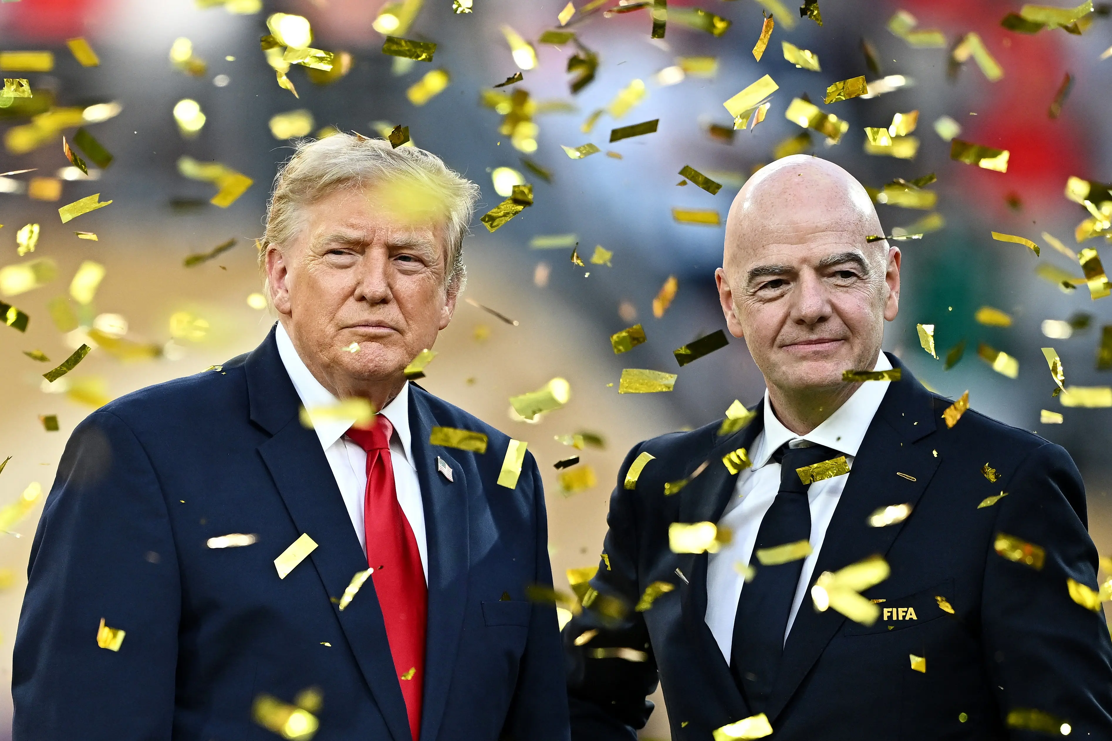 <p>US President Donald Trump and Fifa counterpart Gianni Infantino. The plan has close ties to the family of Trump's son-in-law Jared Kushner. Photo: Reuters</p>\\n