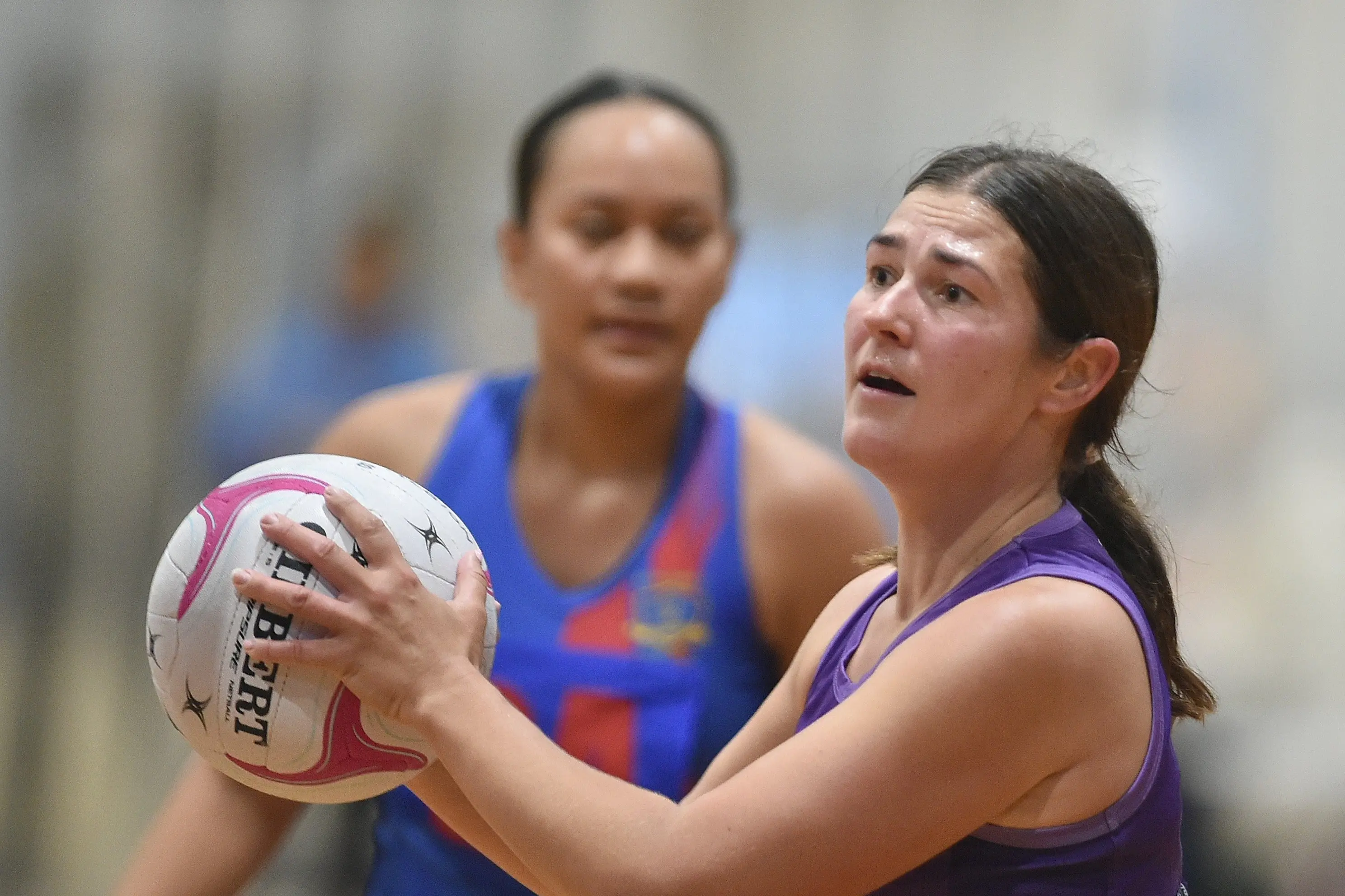 South Pacific Titans T\\u0101iko midcourter Lisa Halaleva in action this season. Photo: Gregor Richardson