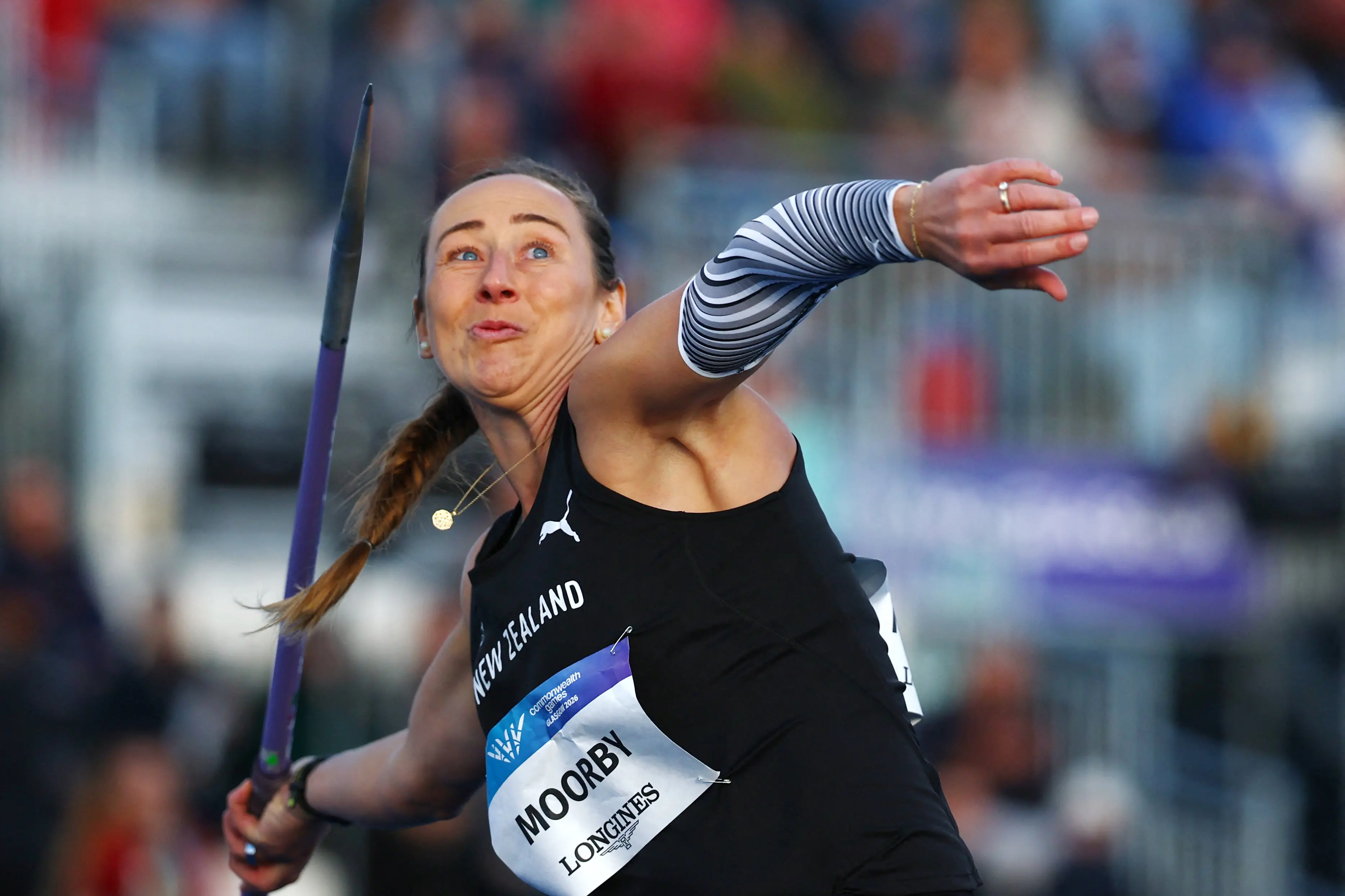 Tori Moorby threw 60.04m to take silver in the  javelin. Photo: Reuters