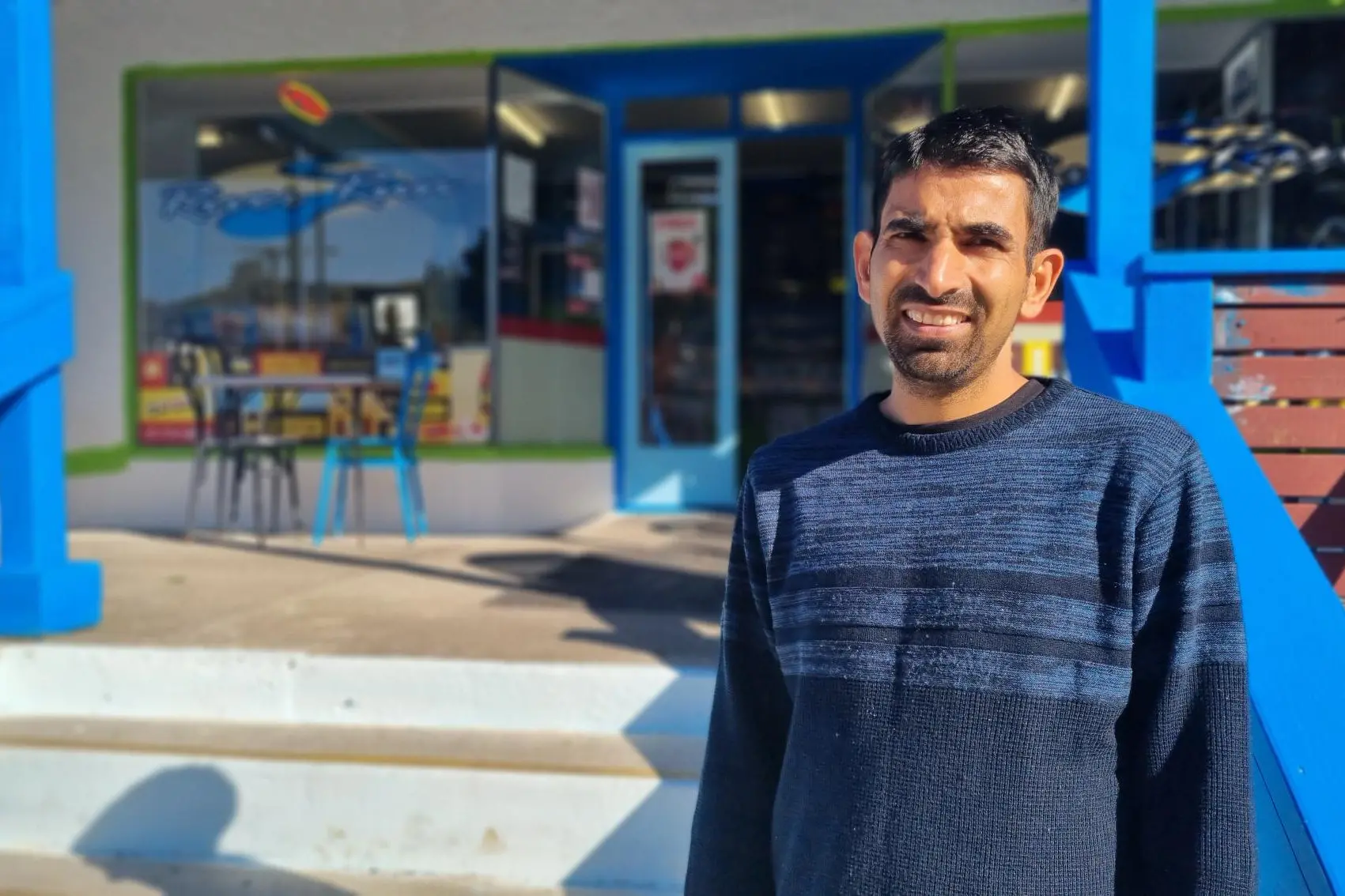 River Run Cafe owner Gyandev Rawat wants financial help from the government for businesses affected by the highway\\'s closure. Photo: RNZ