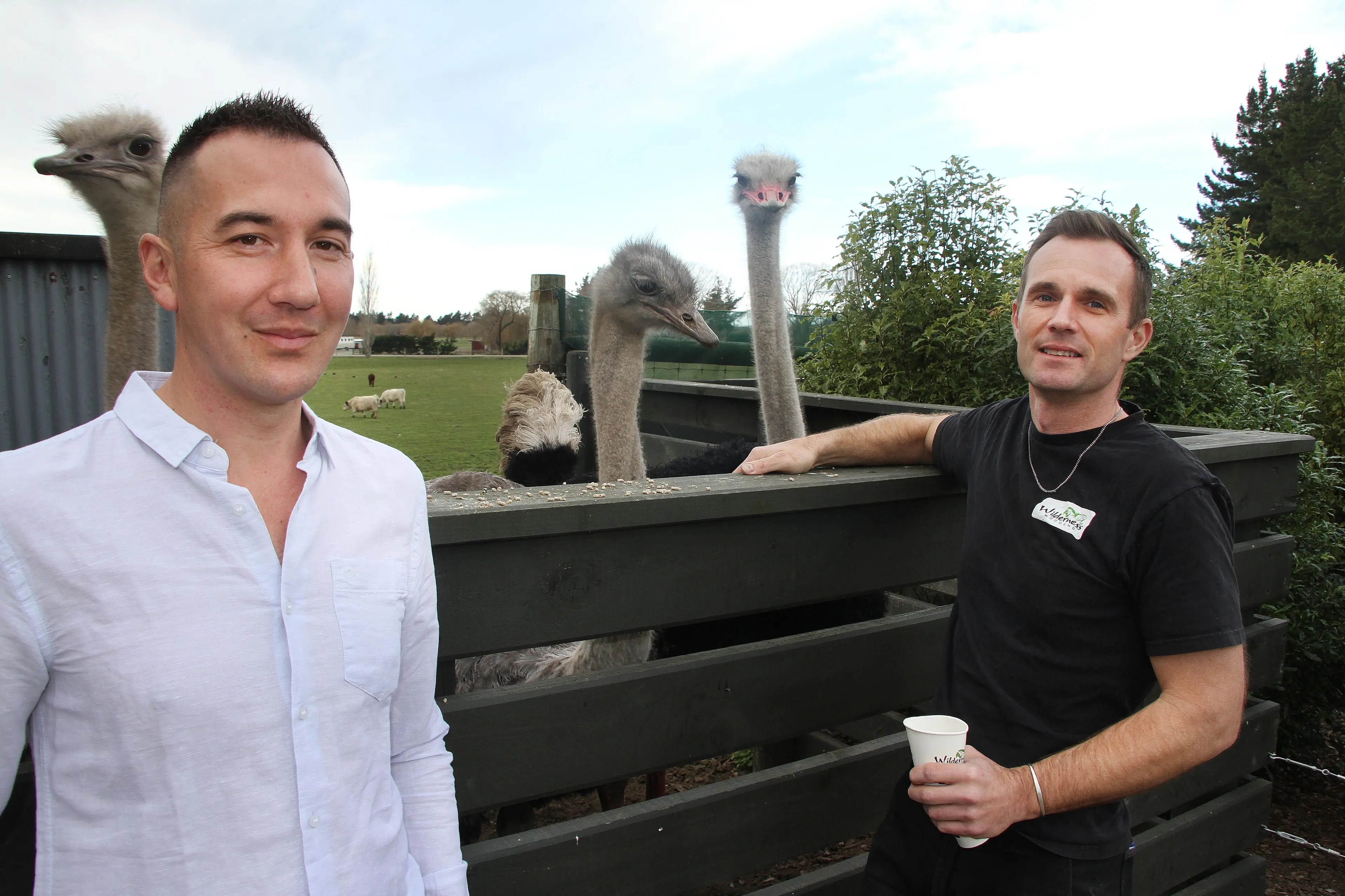 Enjoying life . . . For lifestyle block owners Nick Rattanong (left) of Sefton, and Lance Dartnall of Woodend, ownership is all about being able to further their passion for breeding rare heritage and native species. Photo: John Cosgrove