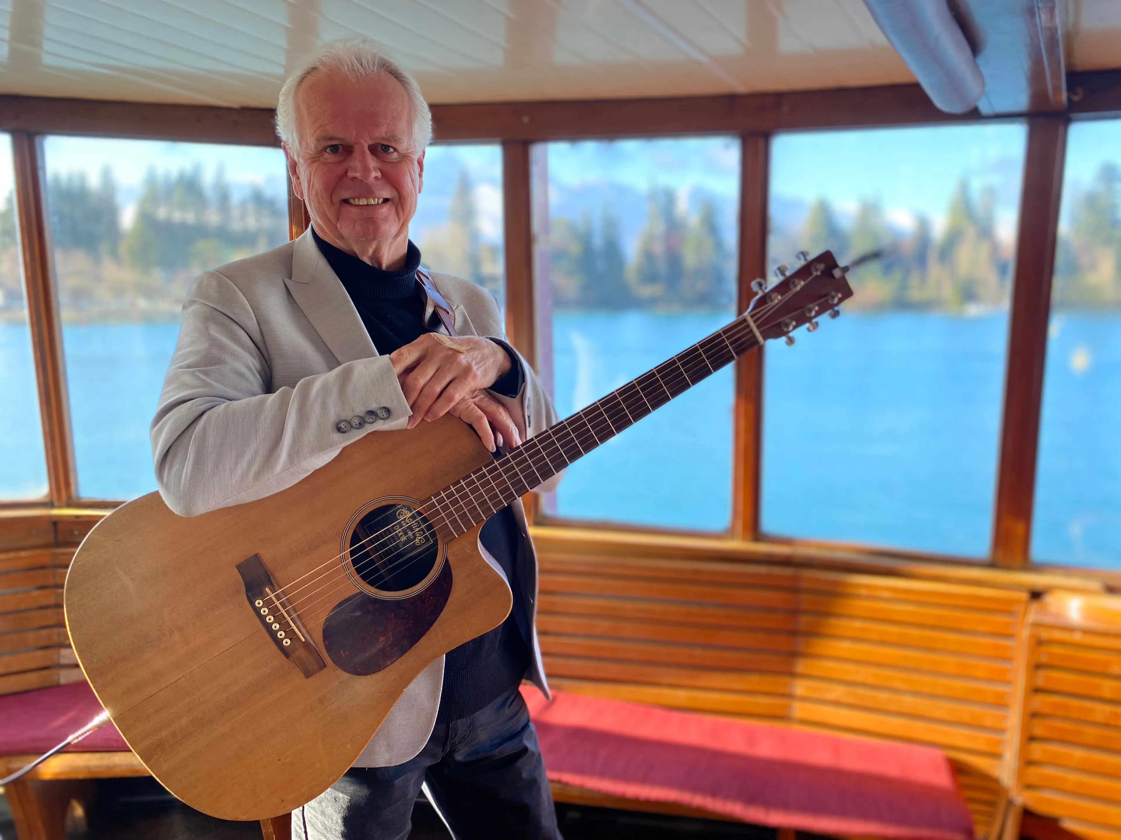 Career reinvented: Tony Marshall now happily entertains passengers on the Earnslaw on Lake Whakatipu after a long career flying the world over. Photo: Philip Chandler