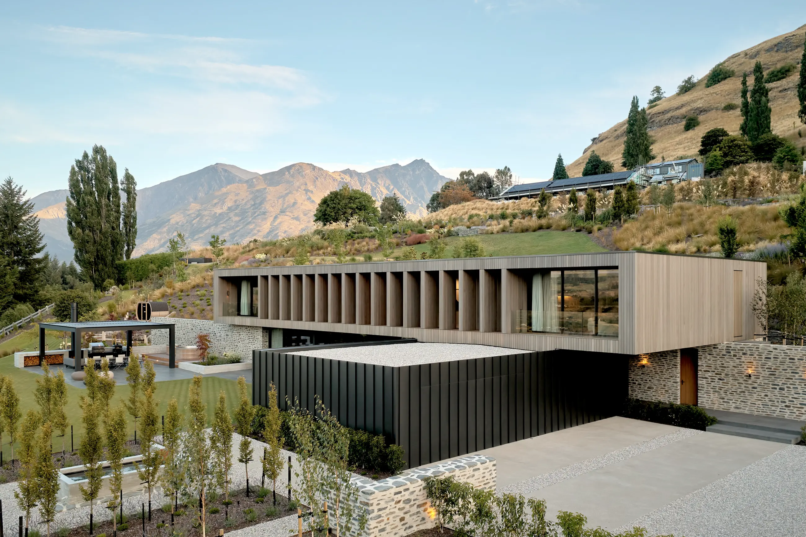 Huge recognition: This Trinity QT Construction Ltd new-build at Queenstown\\u2019s Tucker\\u00A0Beach won Master Builders\\u2019 supreme\\u00A0southern \\u2018House of the Year over $1 million\\u2019 award. Photo: Supplied