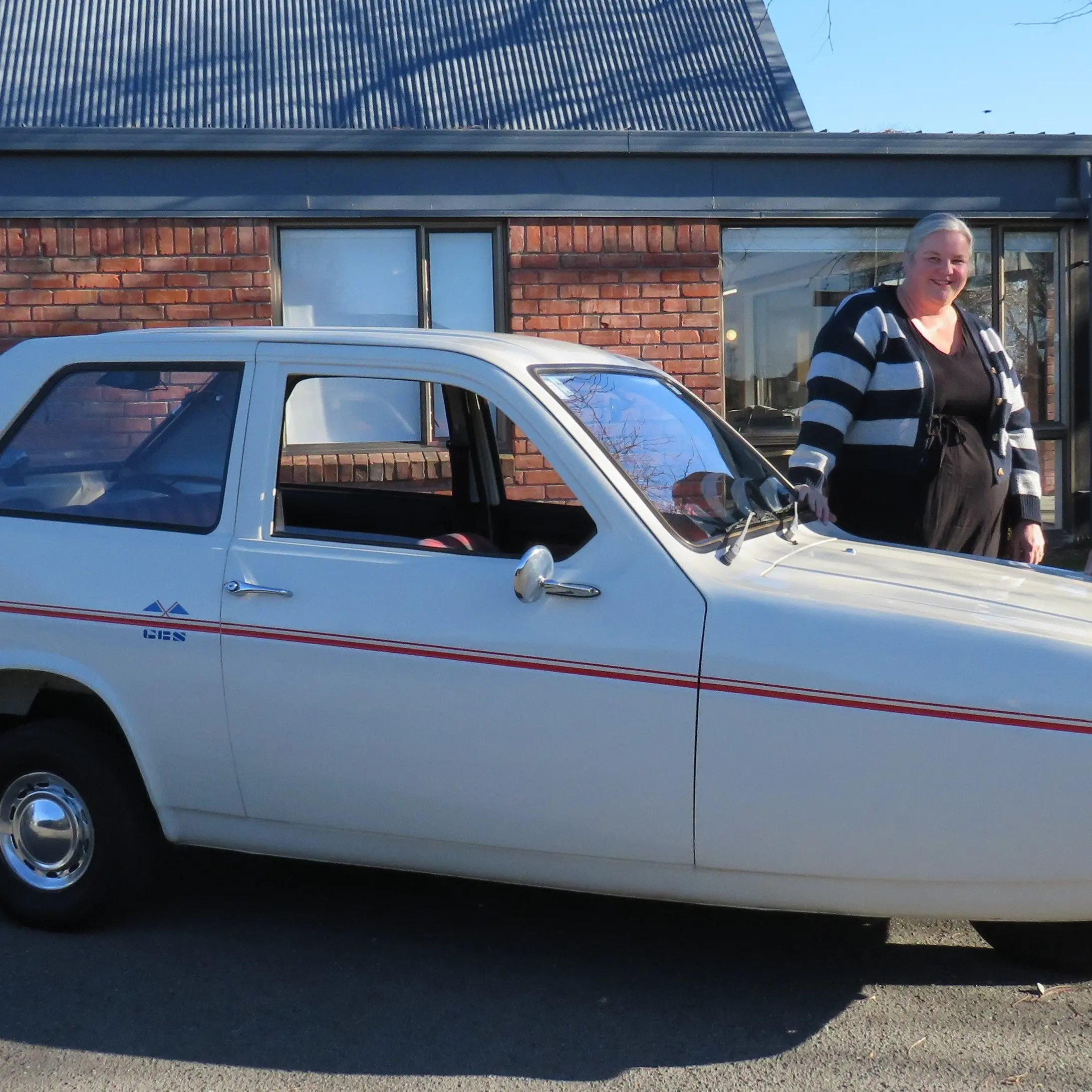 Special three-wheeled vehicle on display