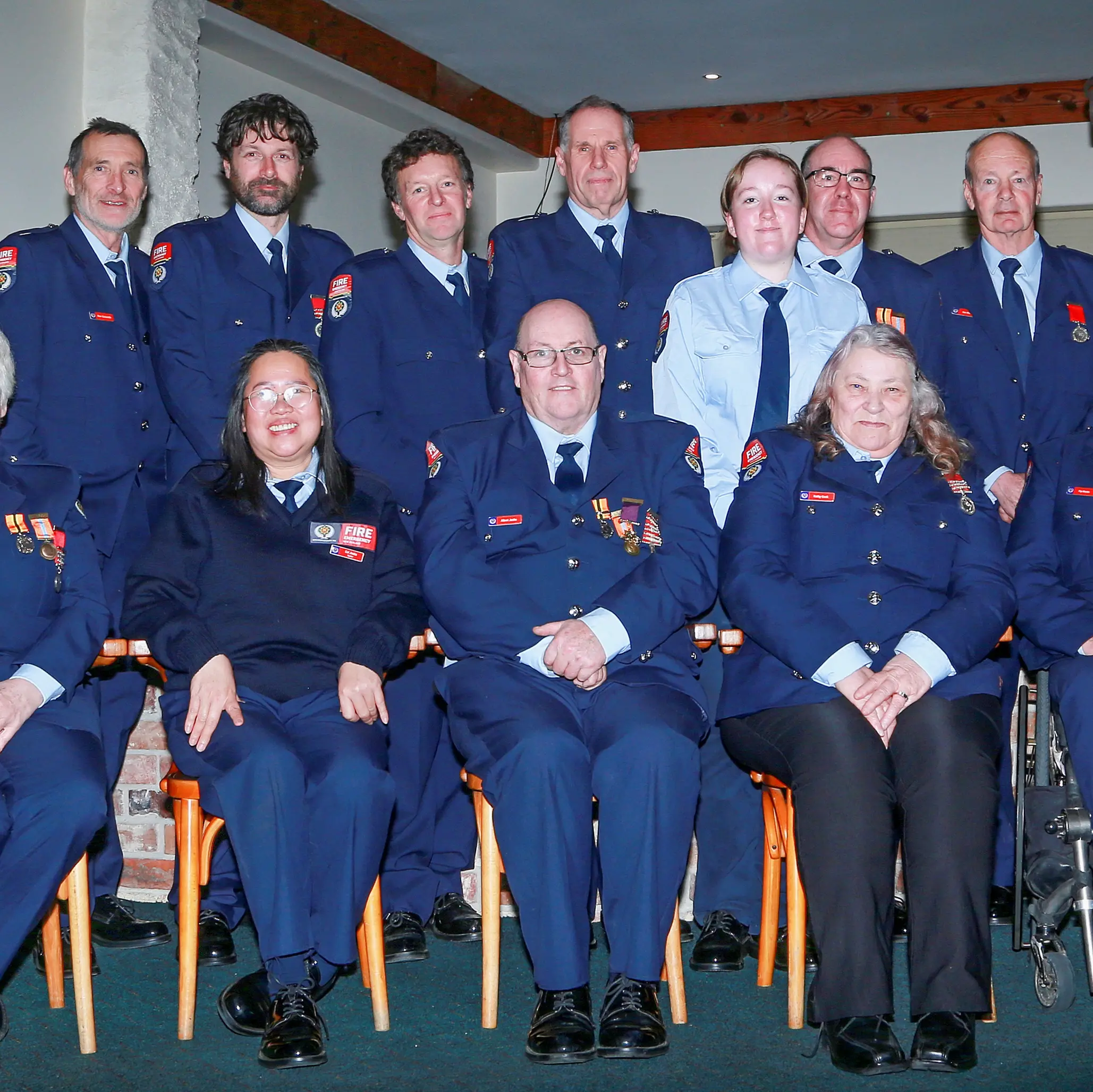 Two brigades mark firefighter milestones