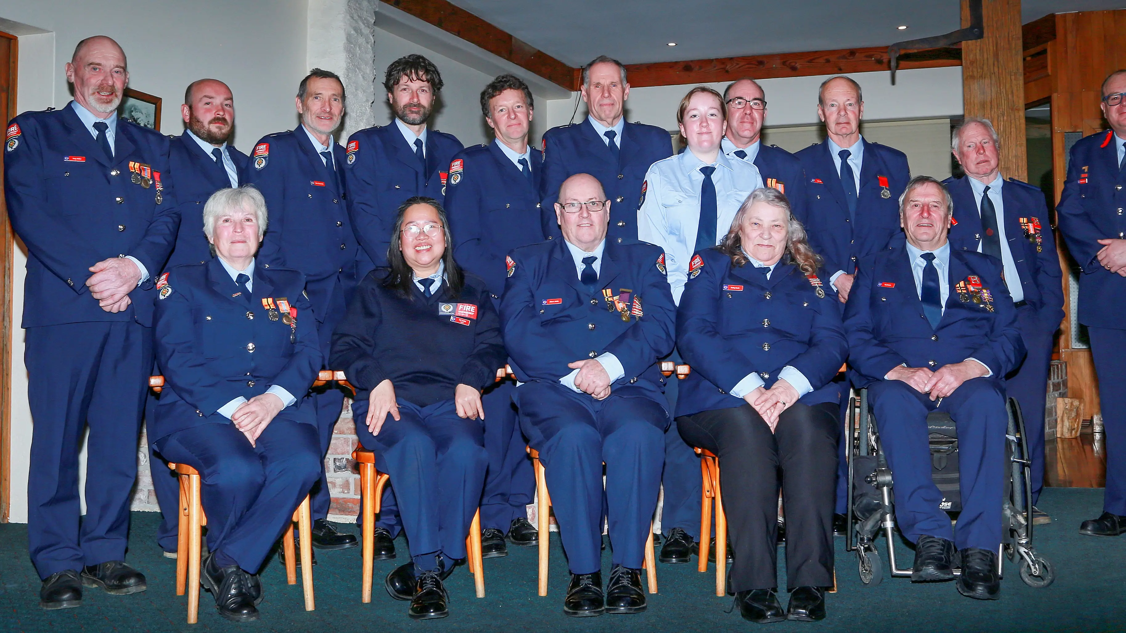 Two brigades mark firefighter milestones