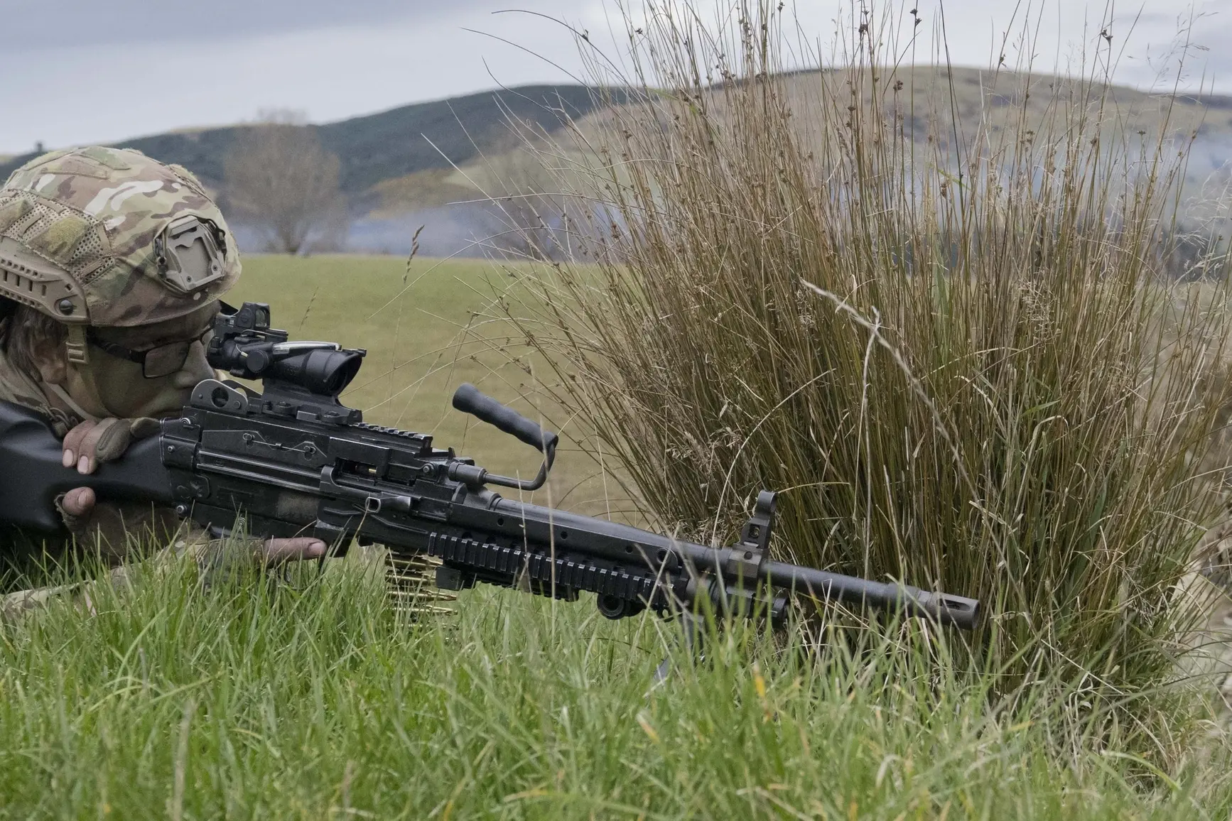 Troops keep a low profile on a ridge during Exercise Tauwharen\\u012Bkau in Waikaia, northern Southland, last month. Photo: Gerard O\\'Brien