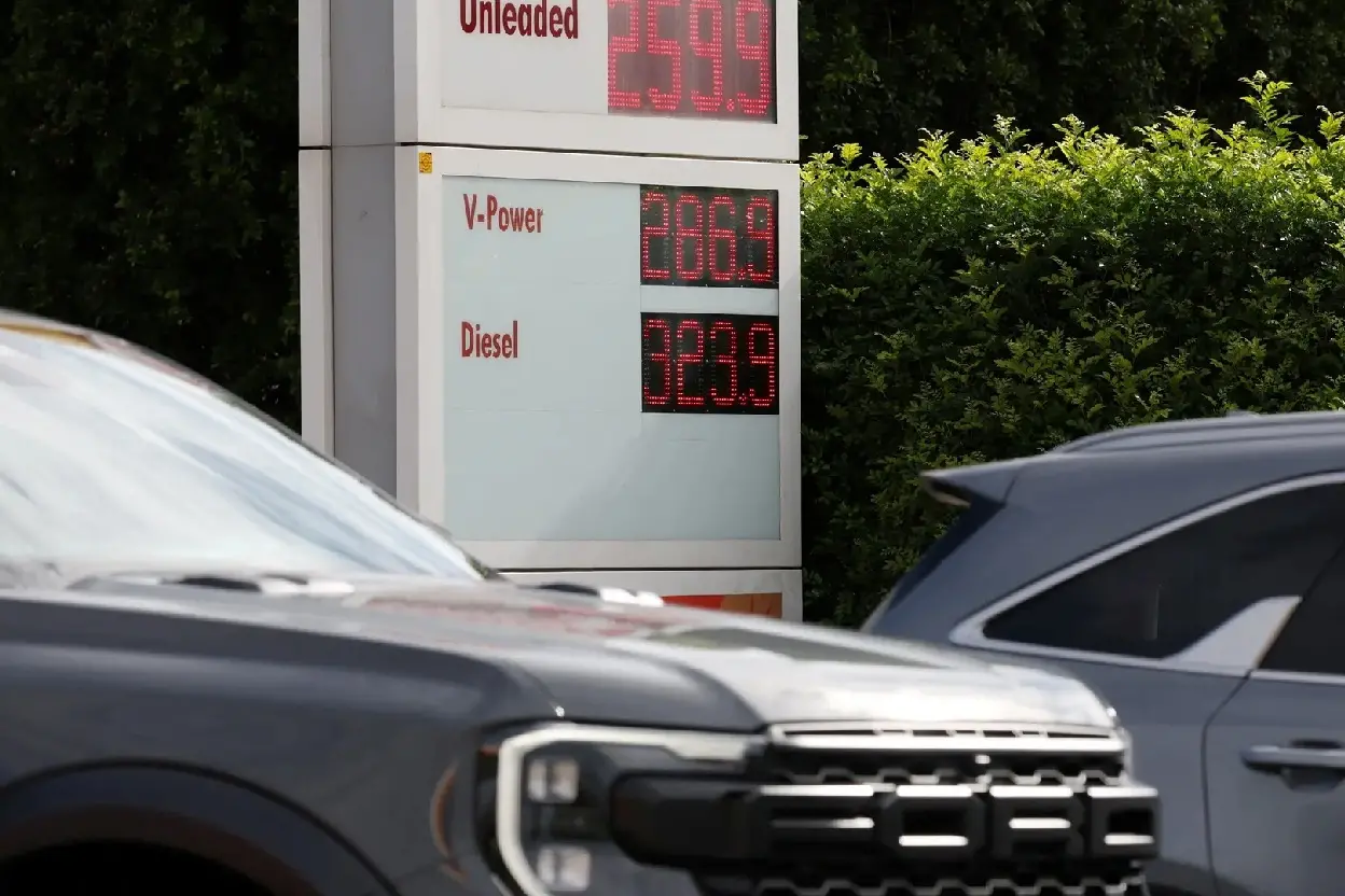 Fuel prices displayed outside a petrol station in Sydney earlier this year. Photo: Reuters