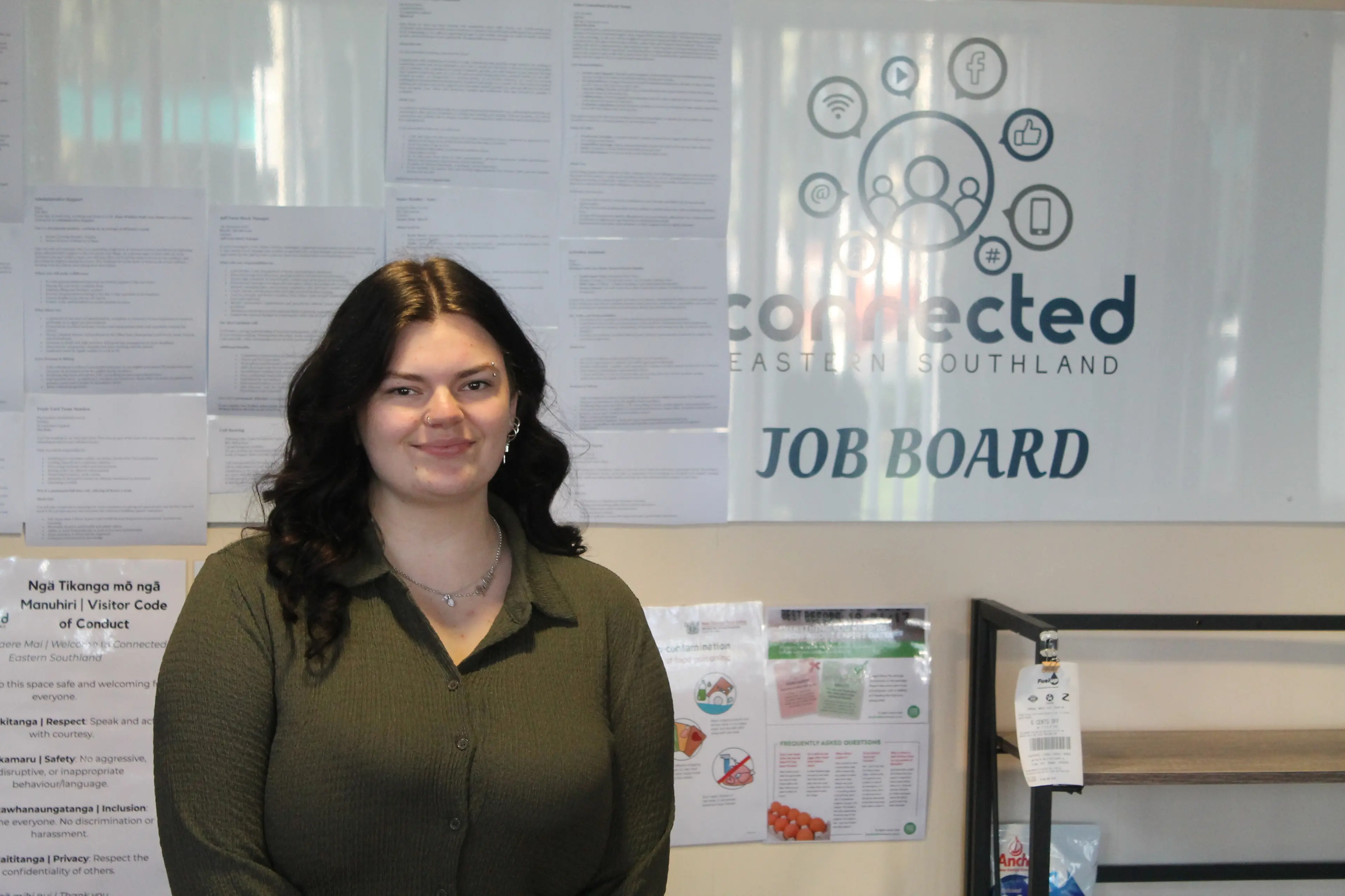 Jordyn Delahunt at work at Connected Eastern Southland. Photo: Gerrit Doppenberg