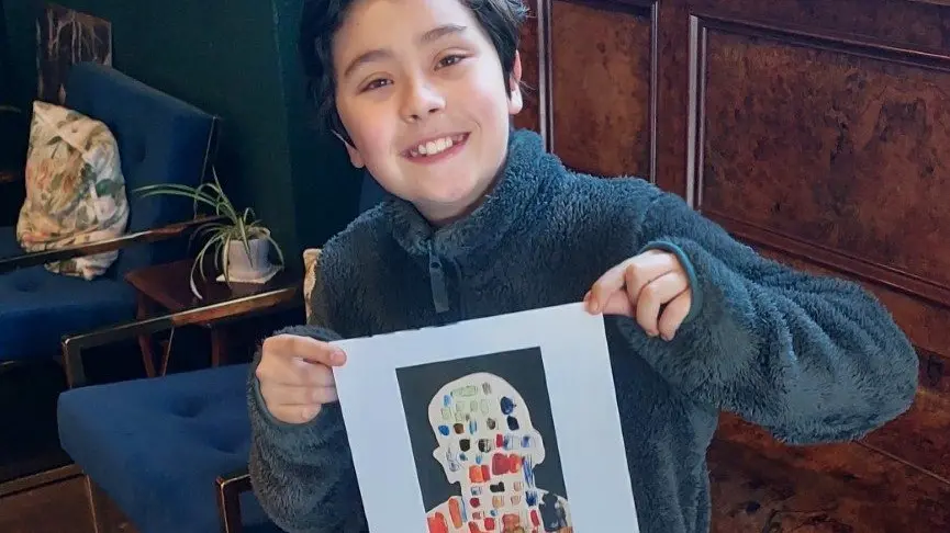 Books on the brain — a young artist’s impression