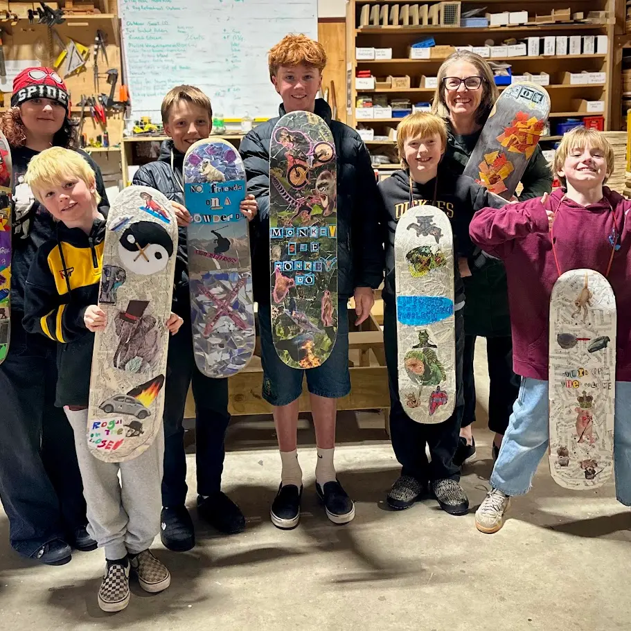 Skateboard art workshop inspires youth creativity