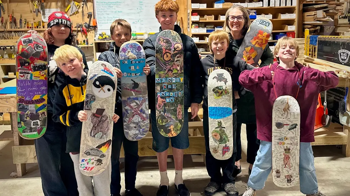Skateboard art workshop inspires youth creativity