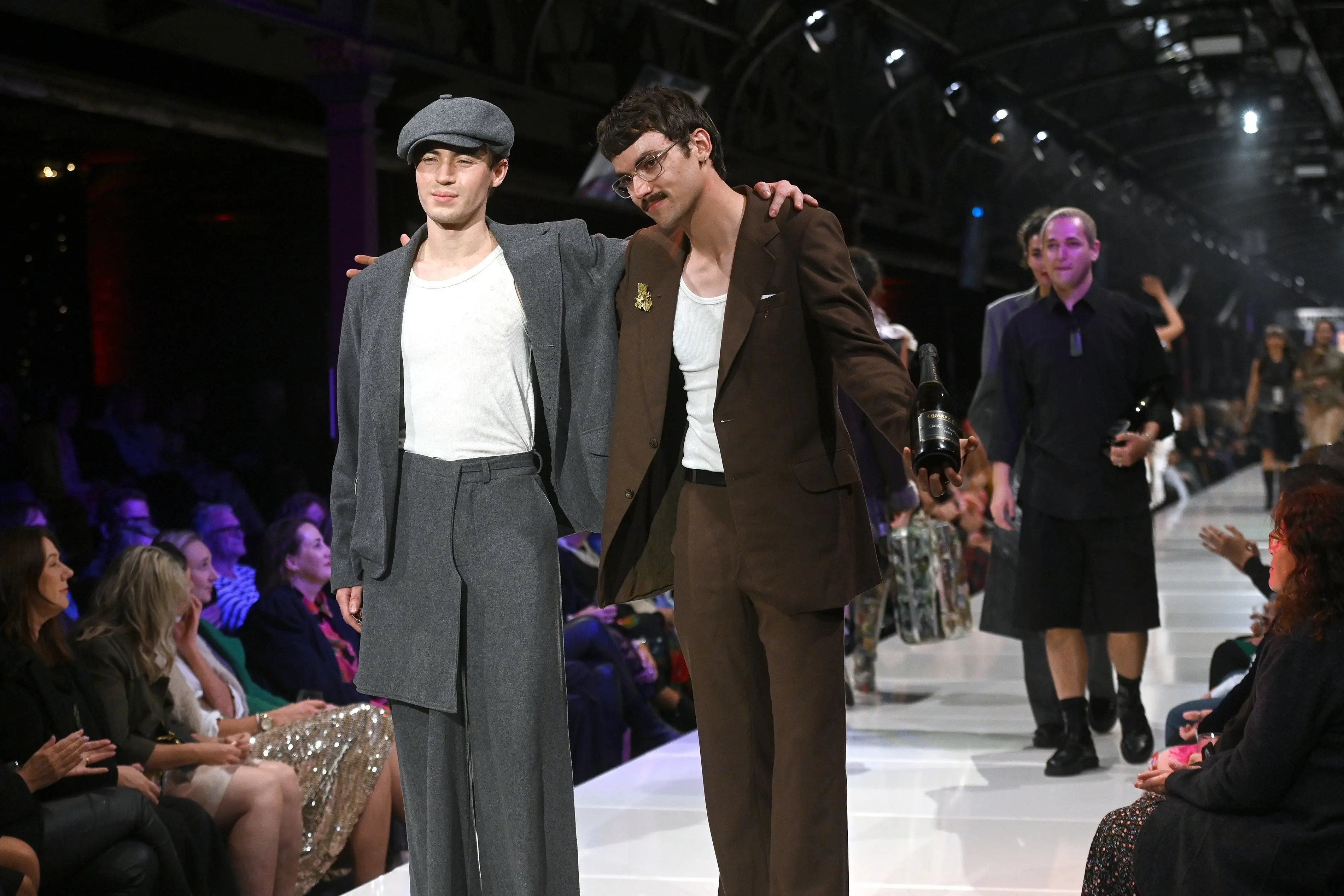 Dunedin designer Ciaran Naylor (right) was named the winner of last year\\'s iD International Emerging Designer Awards for his collection \"New Patina\", a reimagining of early 20th-century working clothes. Photo: Linda Robertson