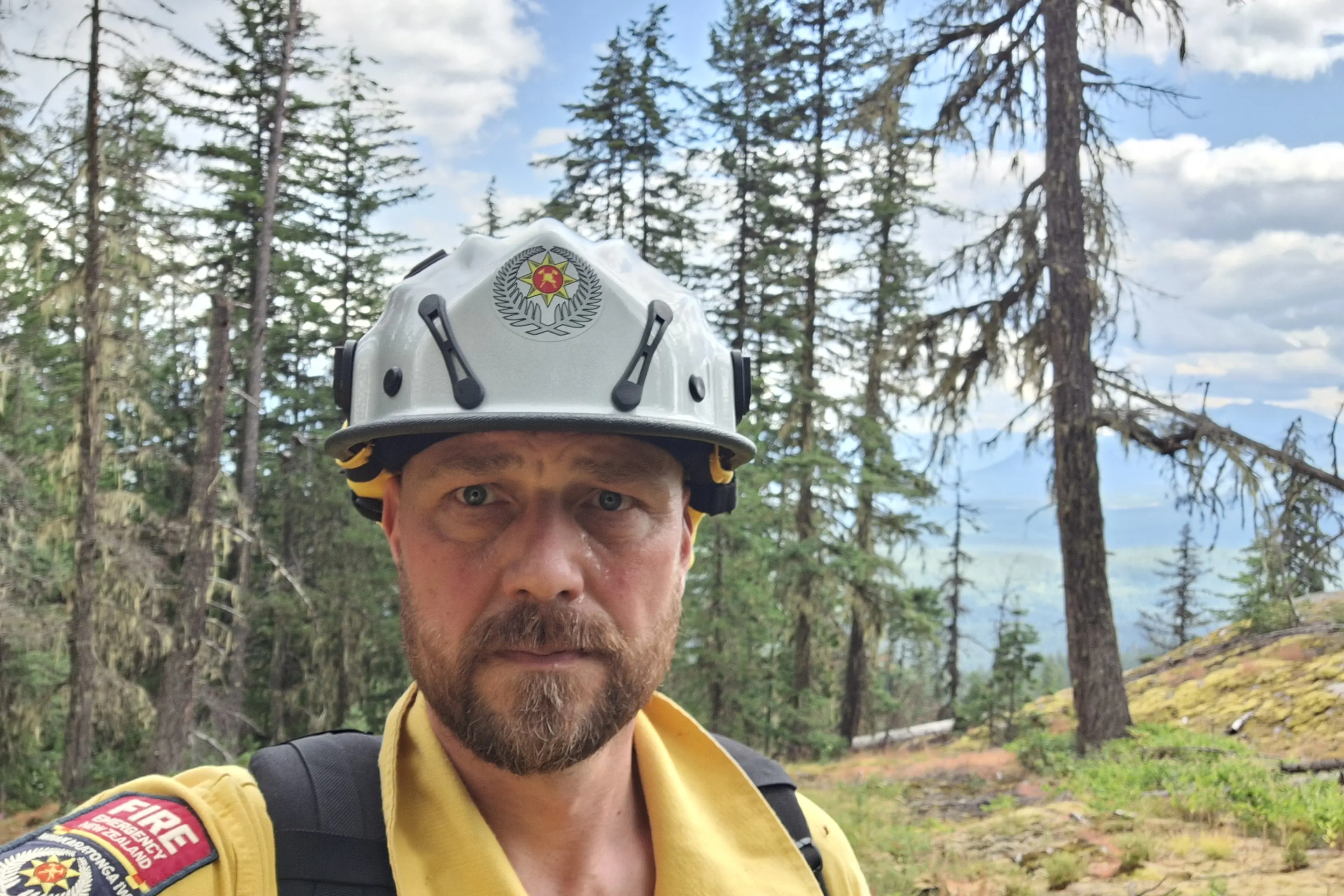 Fire and Emergency Southland assistant district commander Timo Bierlin has left to join a cohort of seven New Zealand fire fighters going to British Columbia, Canada. Photo: Supplied.