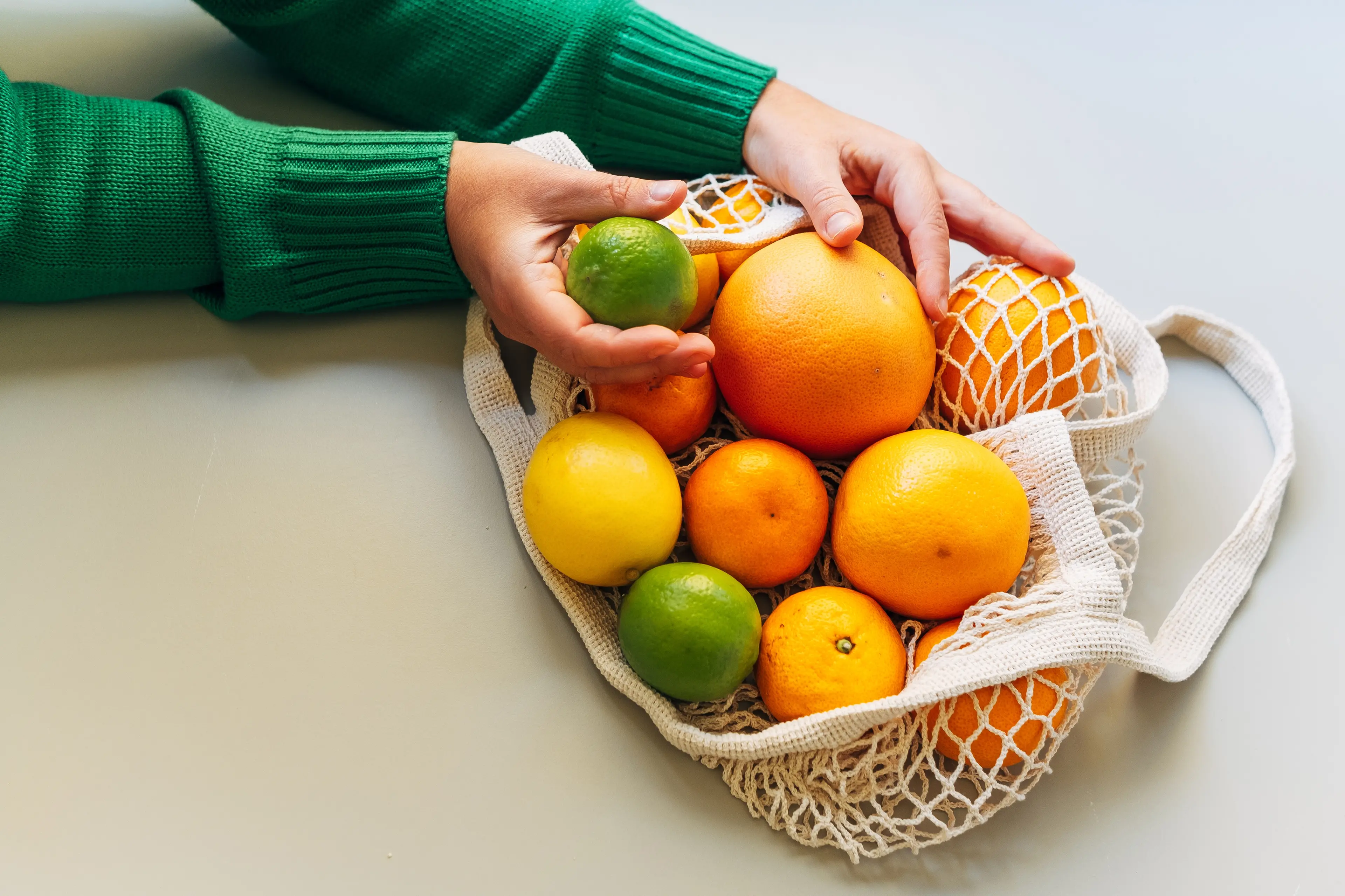 Store citrus in a mesh bag for ventilation. Photo: Getty Images