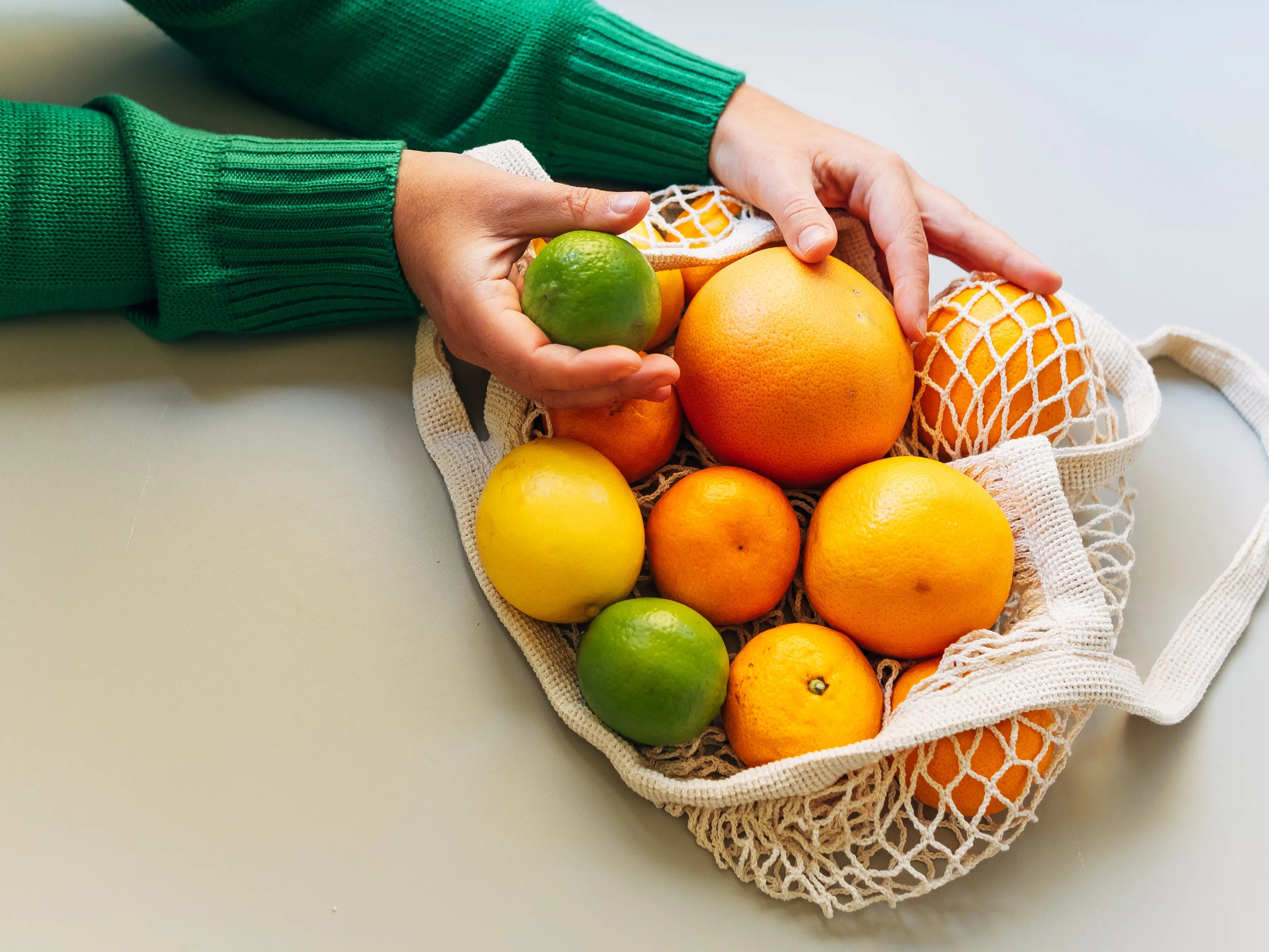 Store citrus in a mesh bag for ventilation. Photo: Getty Images