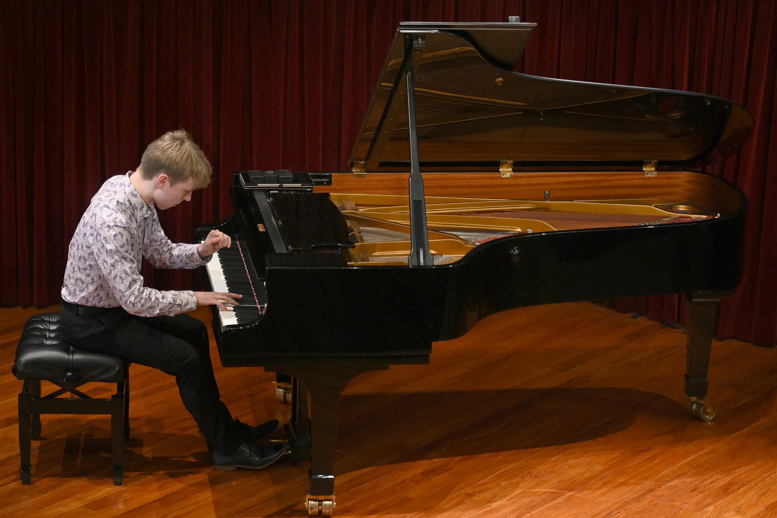 Pianist Cameron Monteath performs in a lunchtime concert at Marama Hall, University of Otago, on Wednesday.\\nPhoto: Linda Robertson