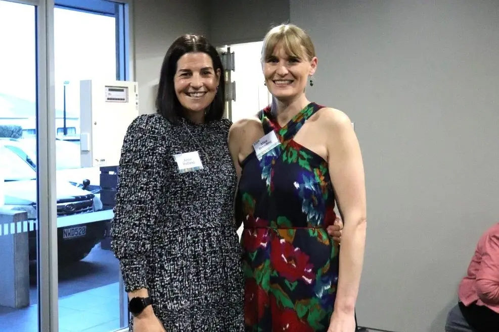 Anna Holland, left, and Alice Breading have been taken outside their comfort zones since being named joint winners of the Advance Ashburton Community Foundation Ashburton Leadership scholarships in 2024. Photo supplied.